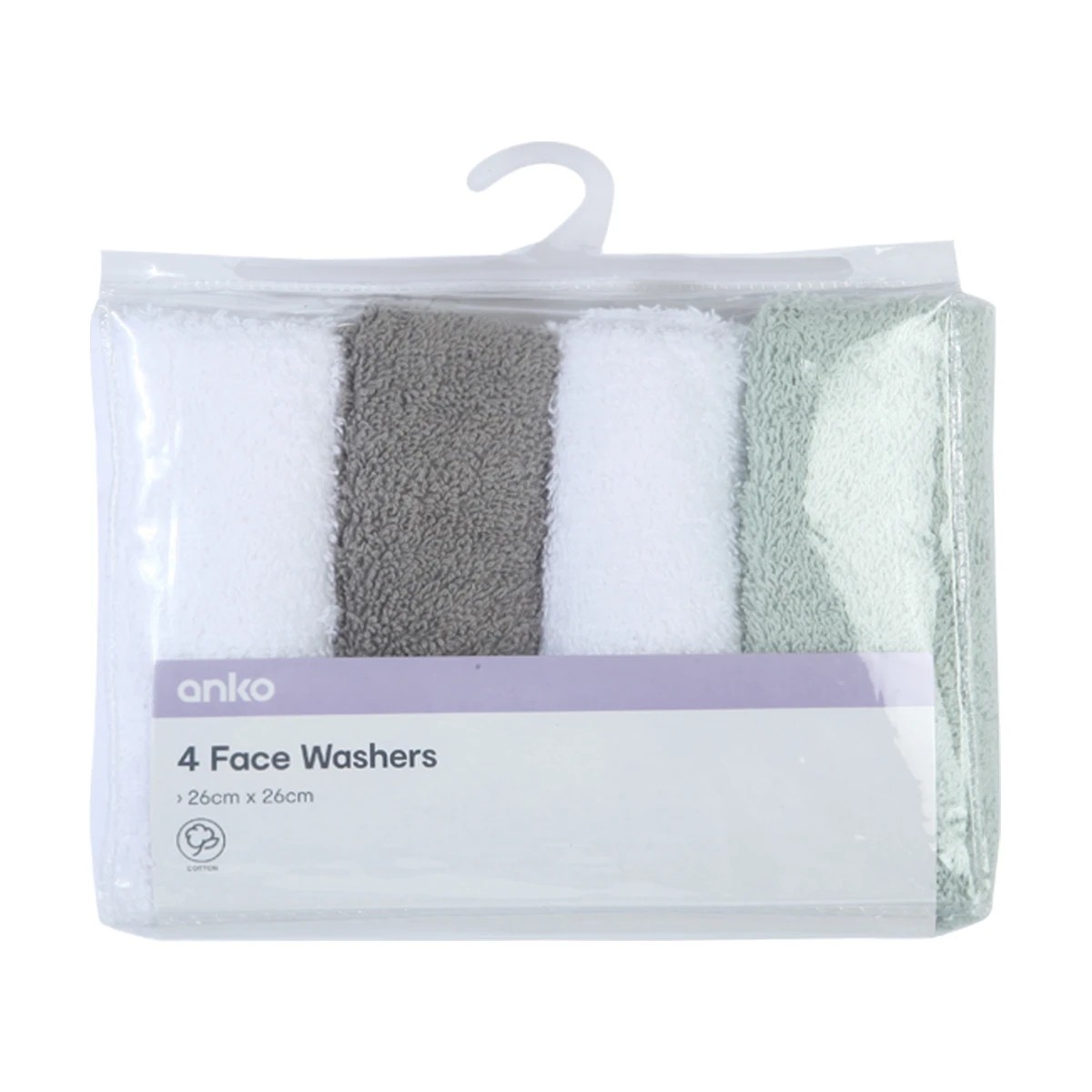 2 4 Pack Face Washers, 2 of 6