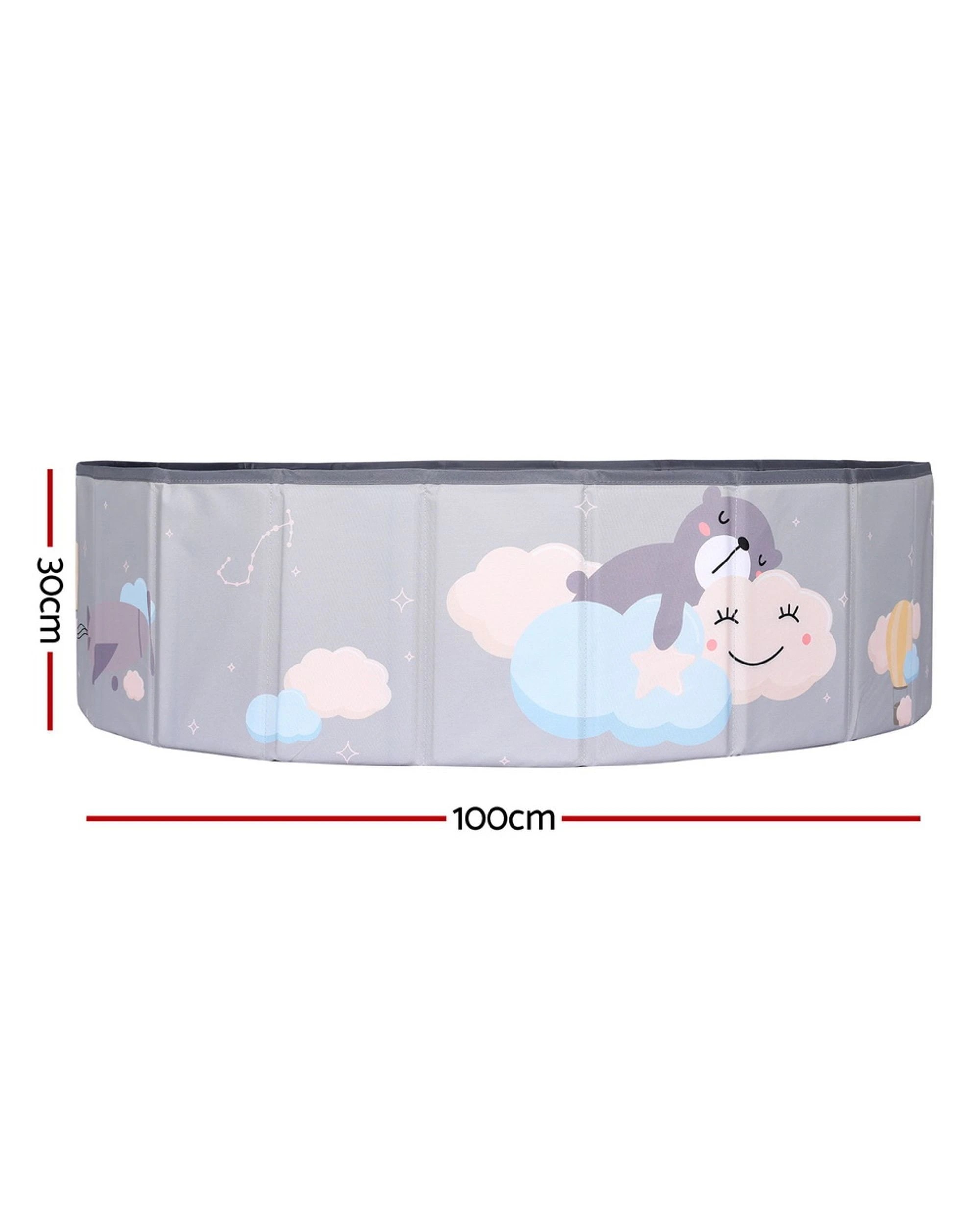 2 Keezi Kids Ball Pool Pit Toddler Ocean Play Foldable Child Playhouse Storage Bag - Grey, 2 of 4
