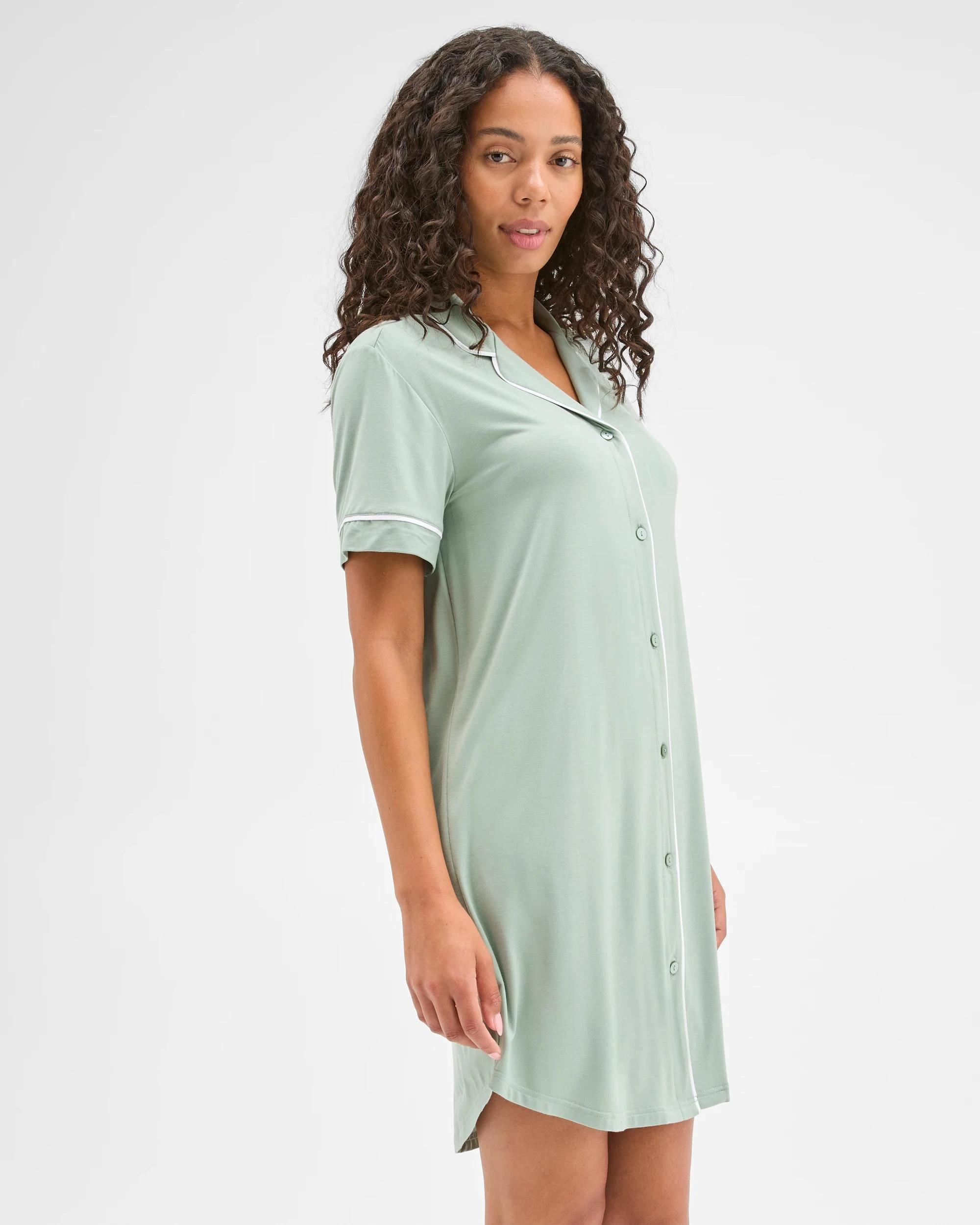 6 Target Soft Comfort Bamboo Sleep Nightie GREEN, 6 of 6