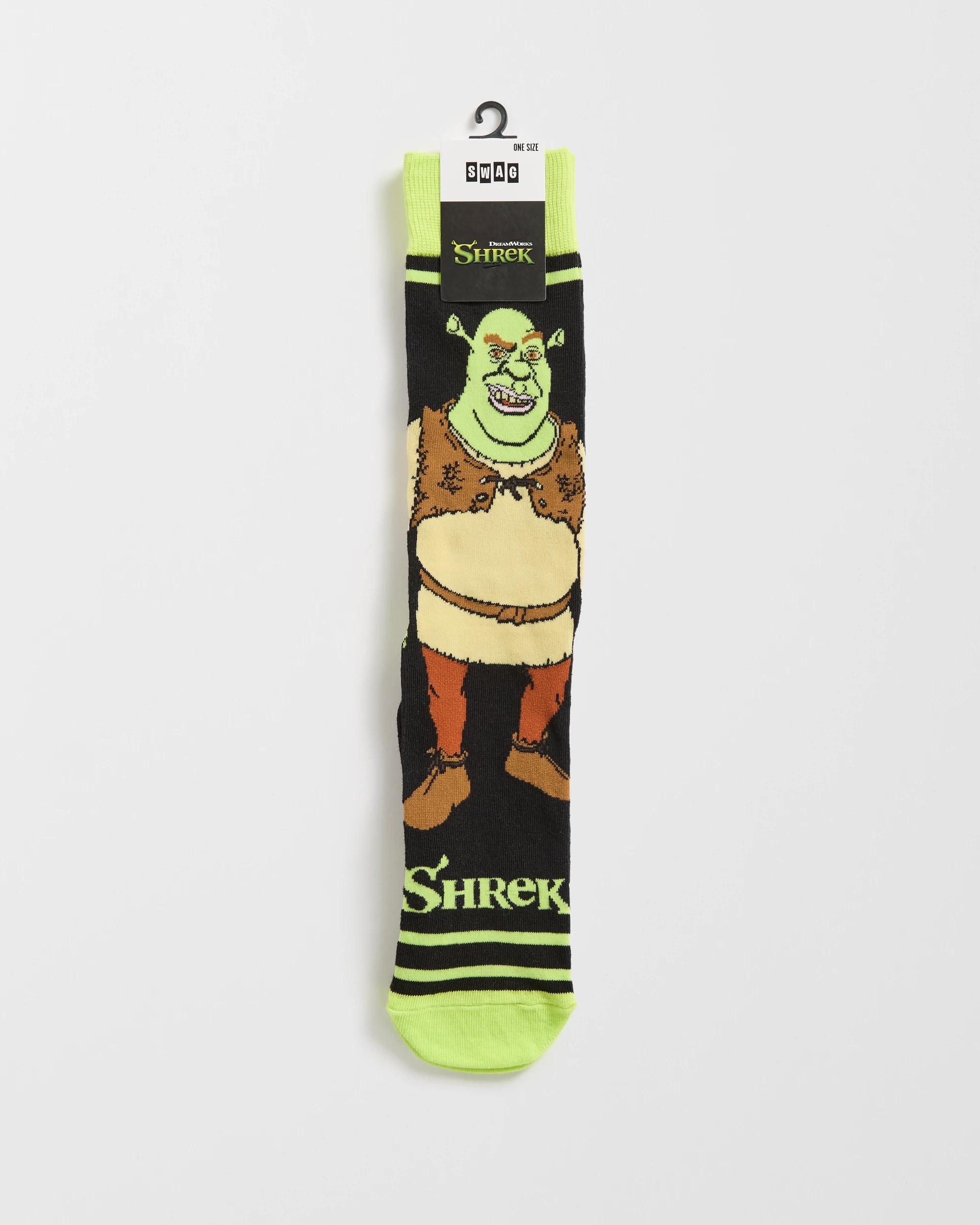 3 Shrek Licensed Crew Socks - Swag SHREK, 3 of 3