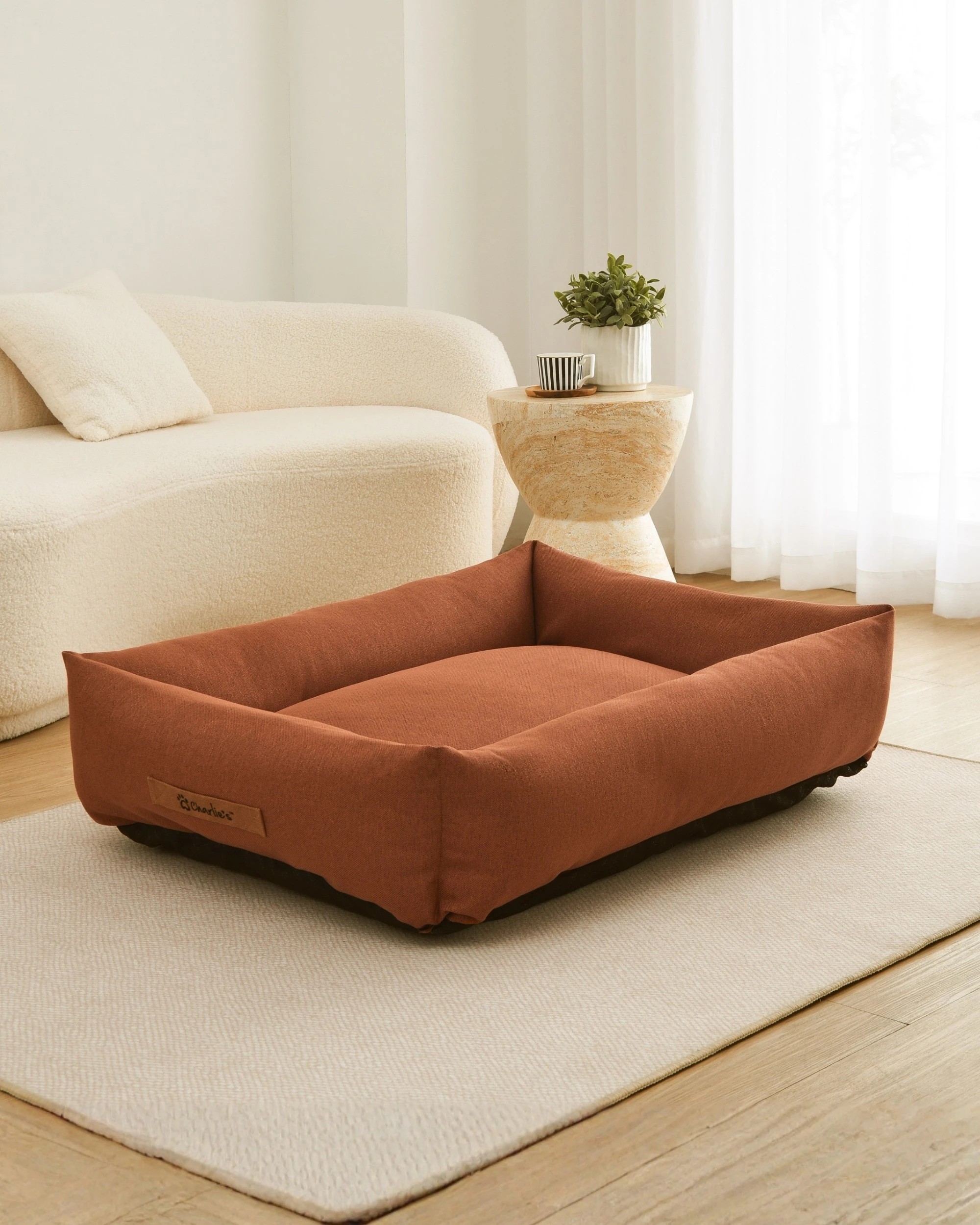 9 Charlie's Brooksy Woven Dog Bed Medium - Rust, 9 of 10