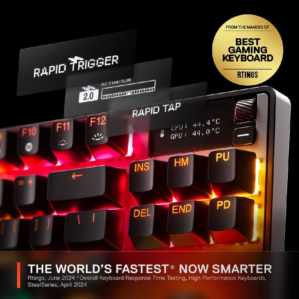 8 SteelSeries Apex Pro TKL Gen 3 Wireless Gaming Keyboard, 8 of 10