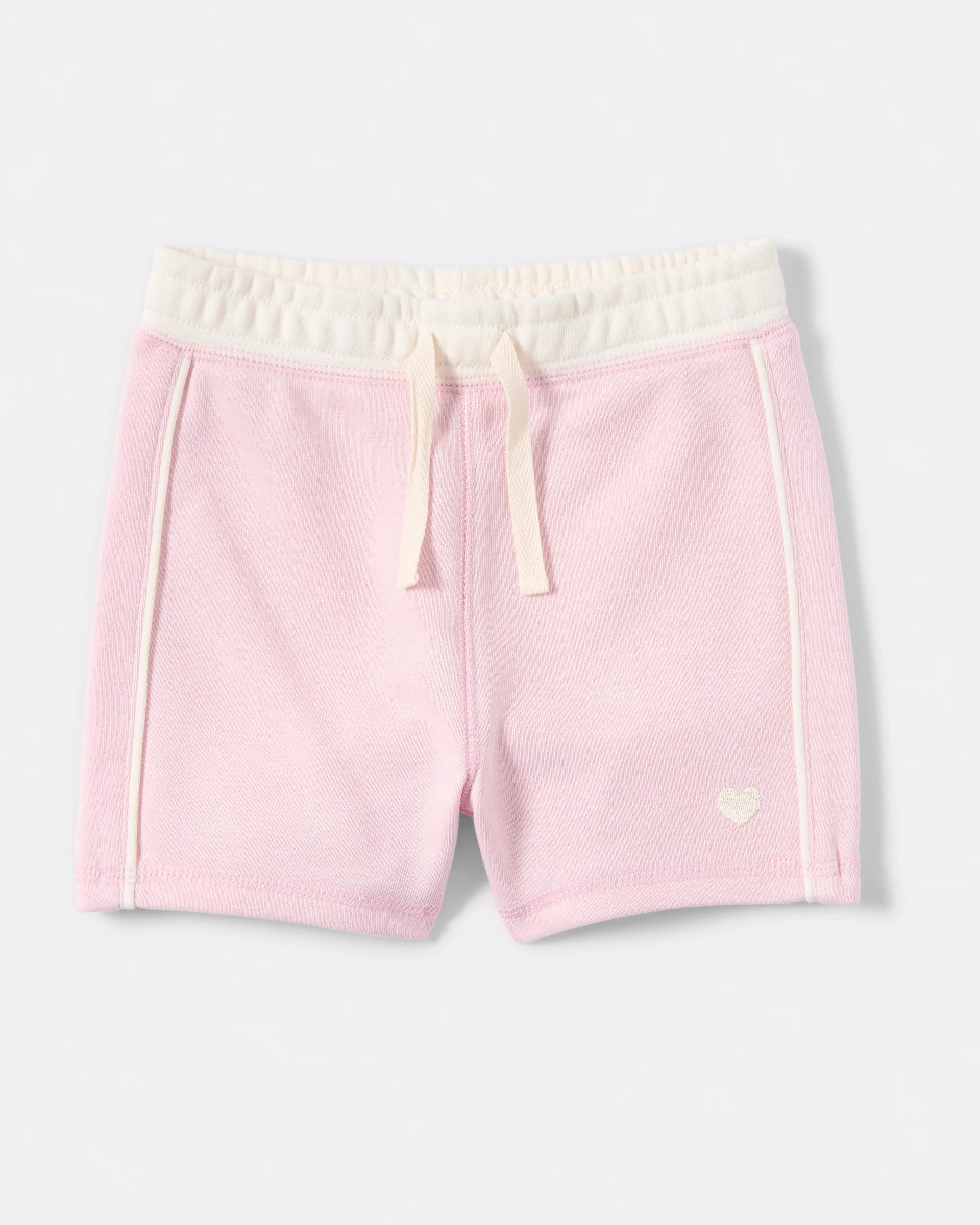 1 Australian Cotton Sporty Terry Shorts Pnk Heart, 1 of 4