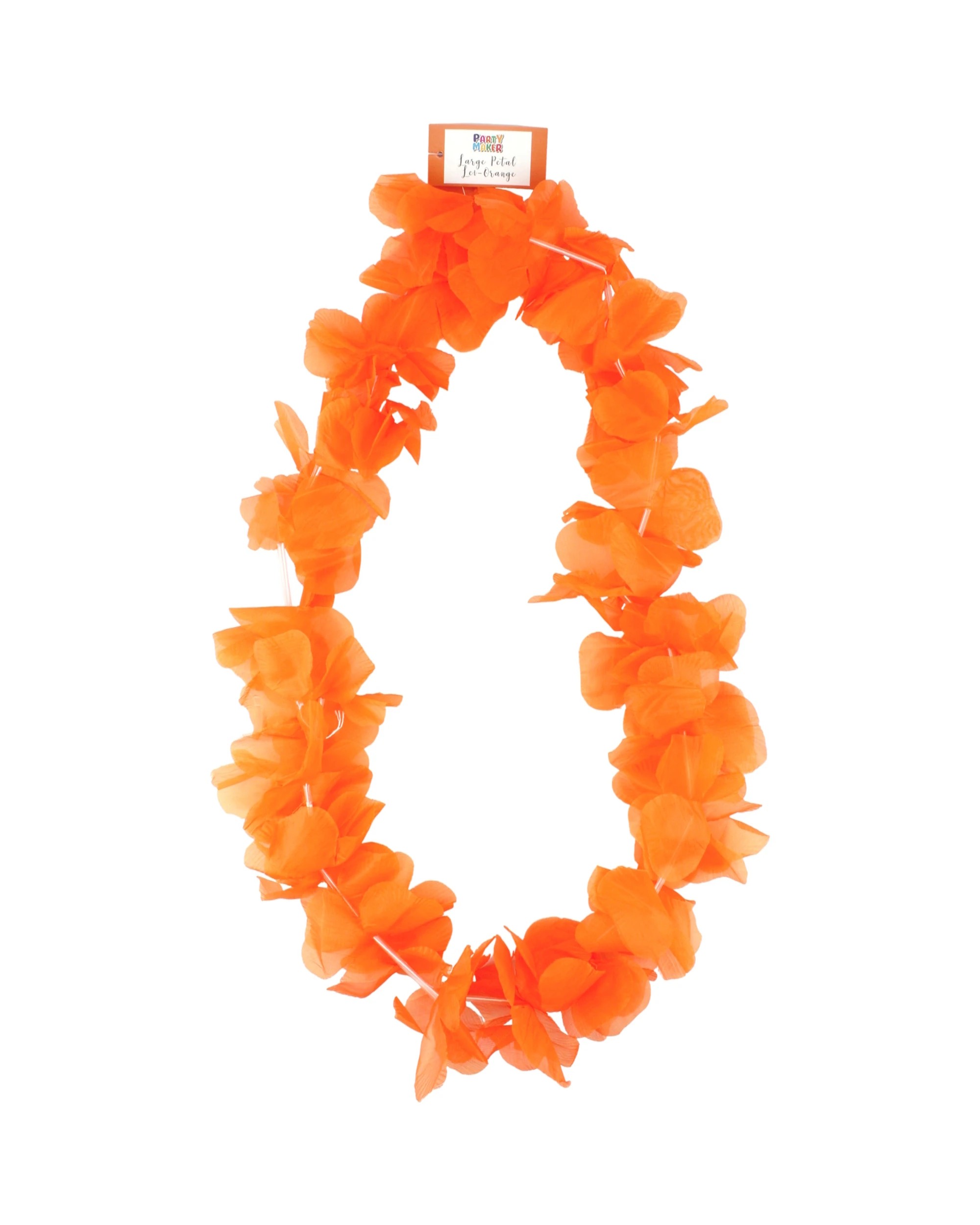 1 Party Maker Large Petal Tropical Lei - Orange, 1 of 1