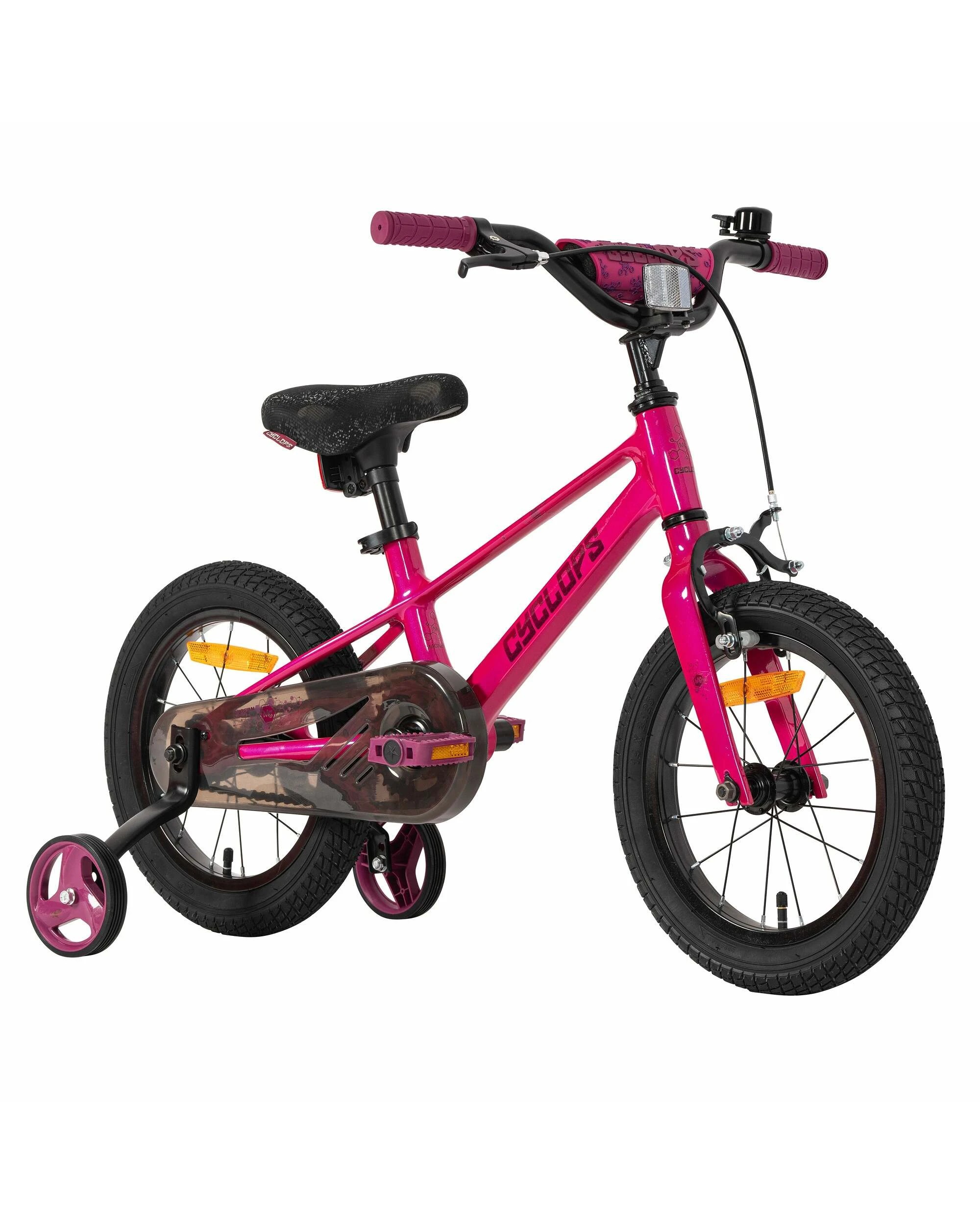 1 Cyclops 35cm Magnesium Kids Pink Bike, 1 of 3