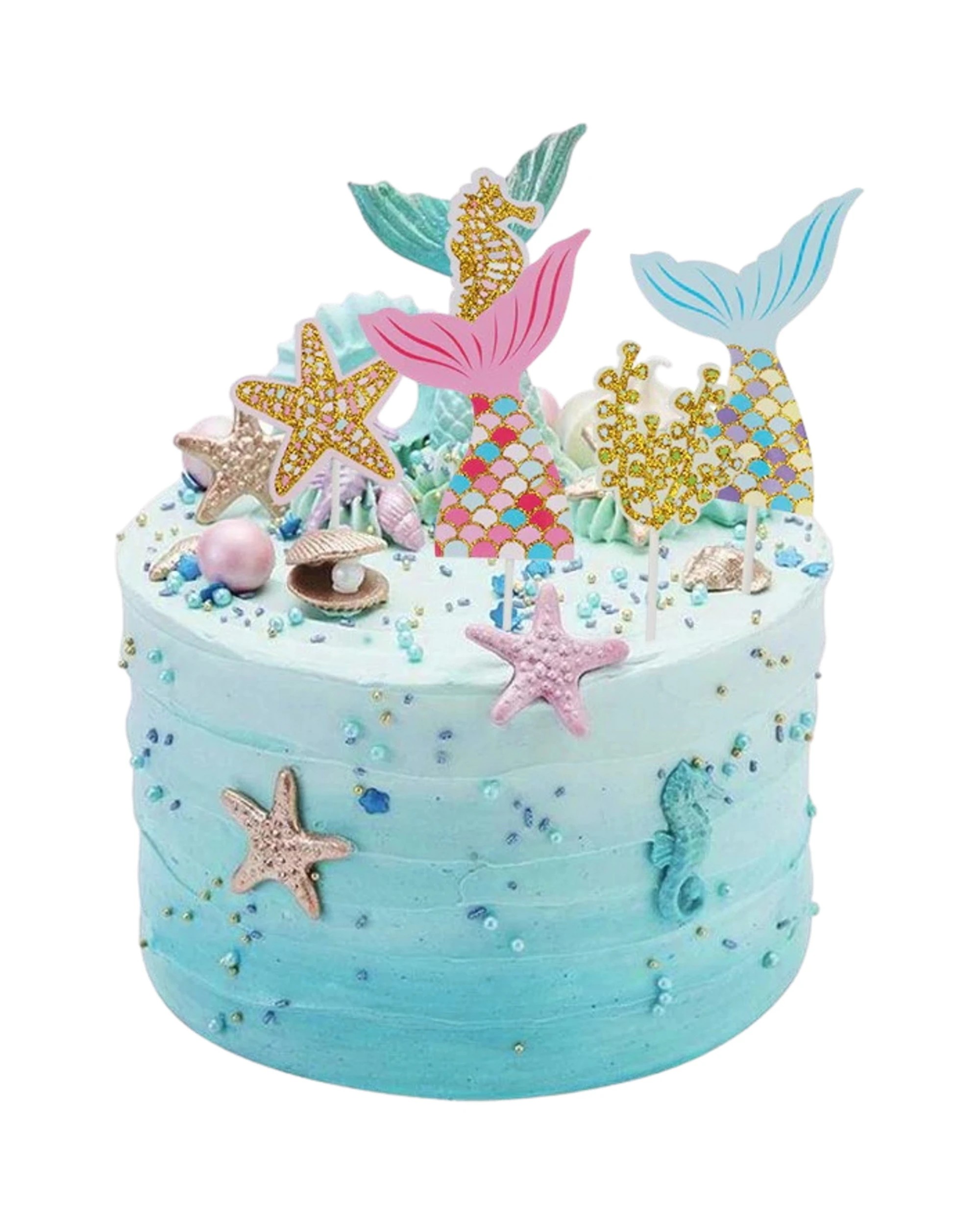 2 Party Maker Mermaid Sparkle Cake Toppers Pack of 5, 2 of 2