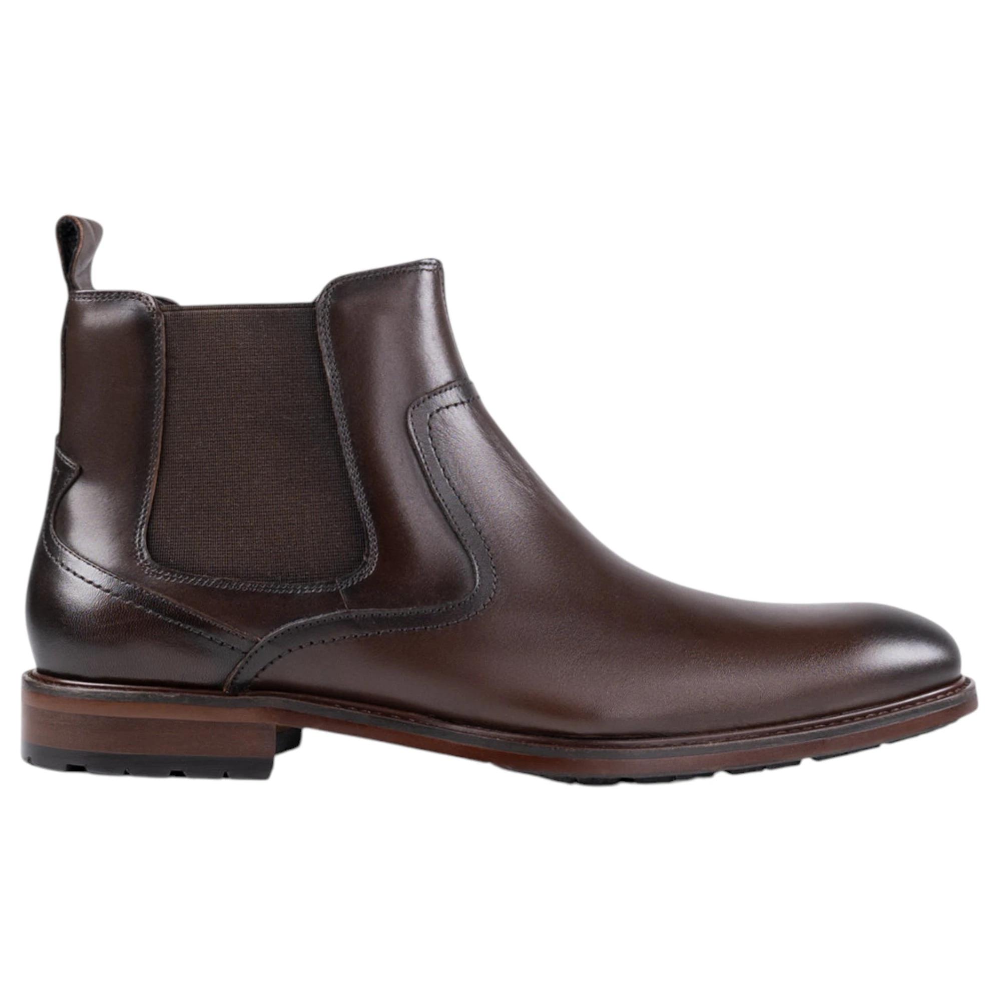 1 Batsanis Mens Garrett Chelsea Boots BROWN, 1 of 6