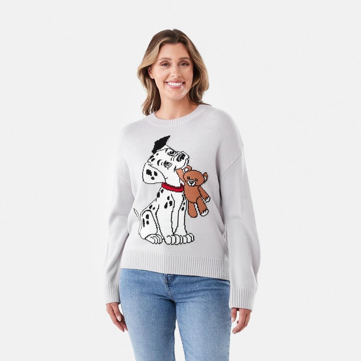 1 101 Dalmatians License Long Sleeve Knit Jumper Dalmations, 1 of 5