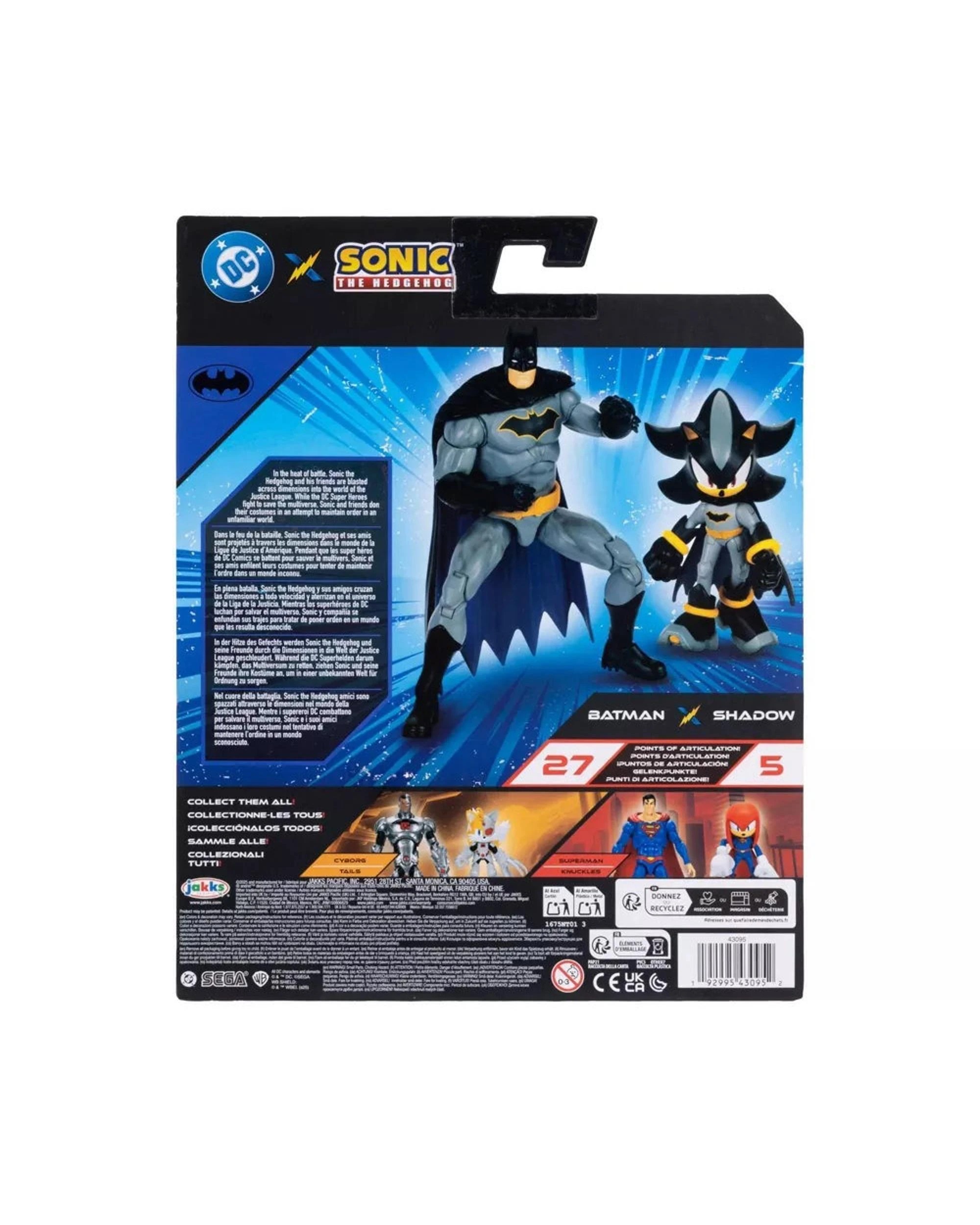 9 Sonic the Hedgehog X DC Batman and Shadow as Batman 5 inch Action Figure 2 Pack, 9 of 9