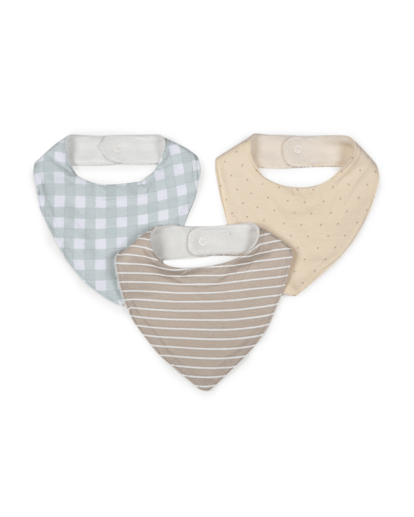 3 Pack Bandana Bibs - Gingham