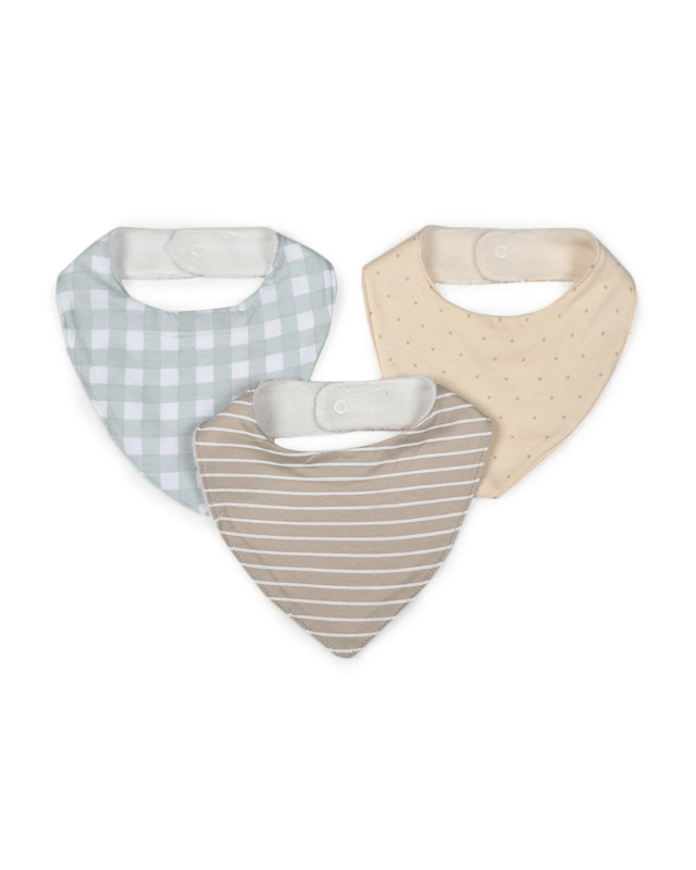 3 Pack Bandana Bibs - Gin