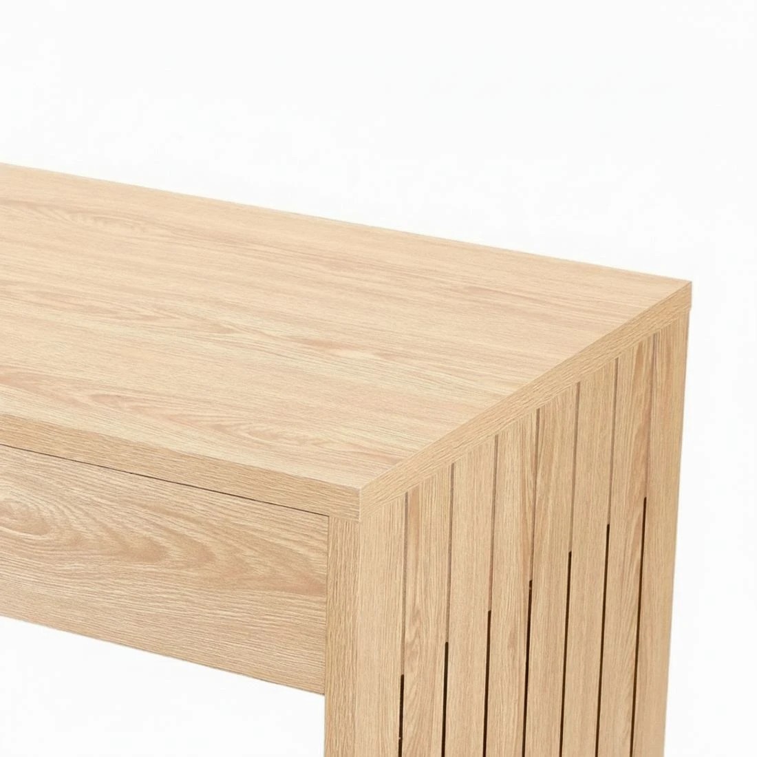 6 Artiss Console Table Hallway Fluted 120CM - Natural, 6 of 8