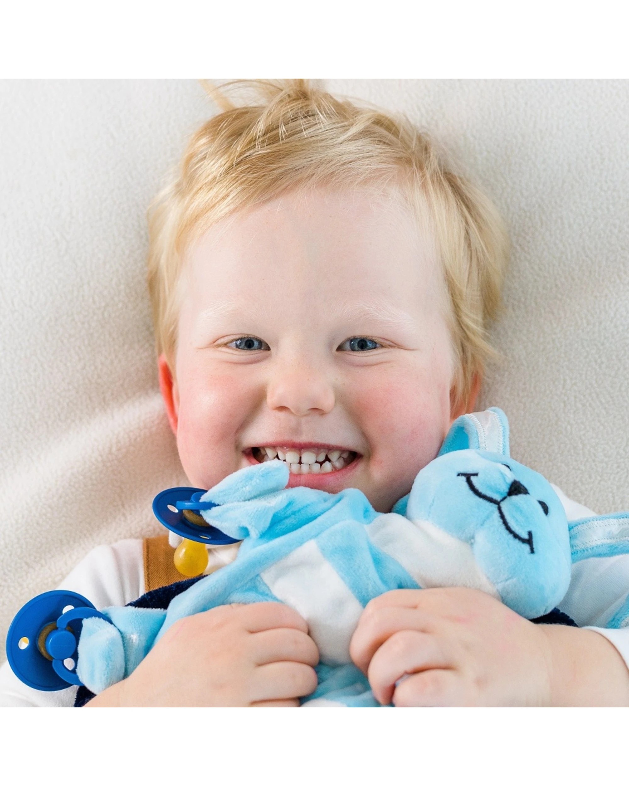 2 Sleepytot Award Winning Comforter Dummy Holder Soother For Babies Bunny - Blue, 2 of 2