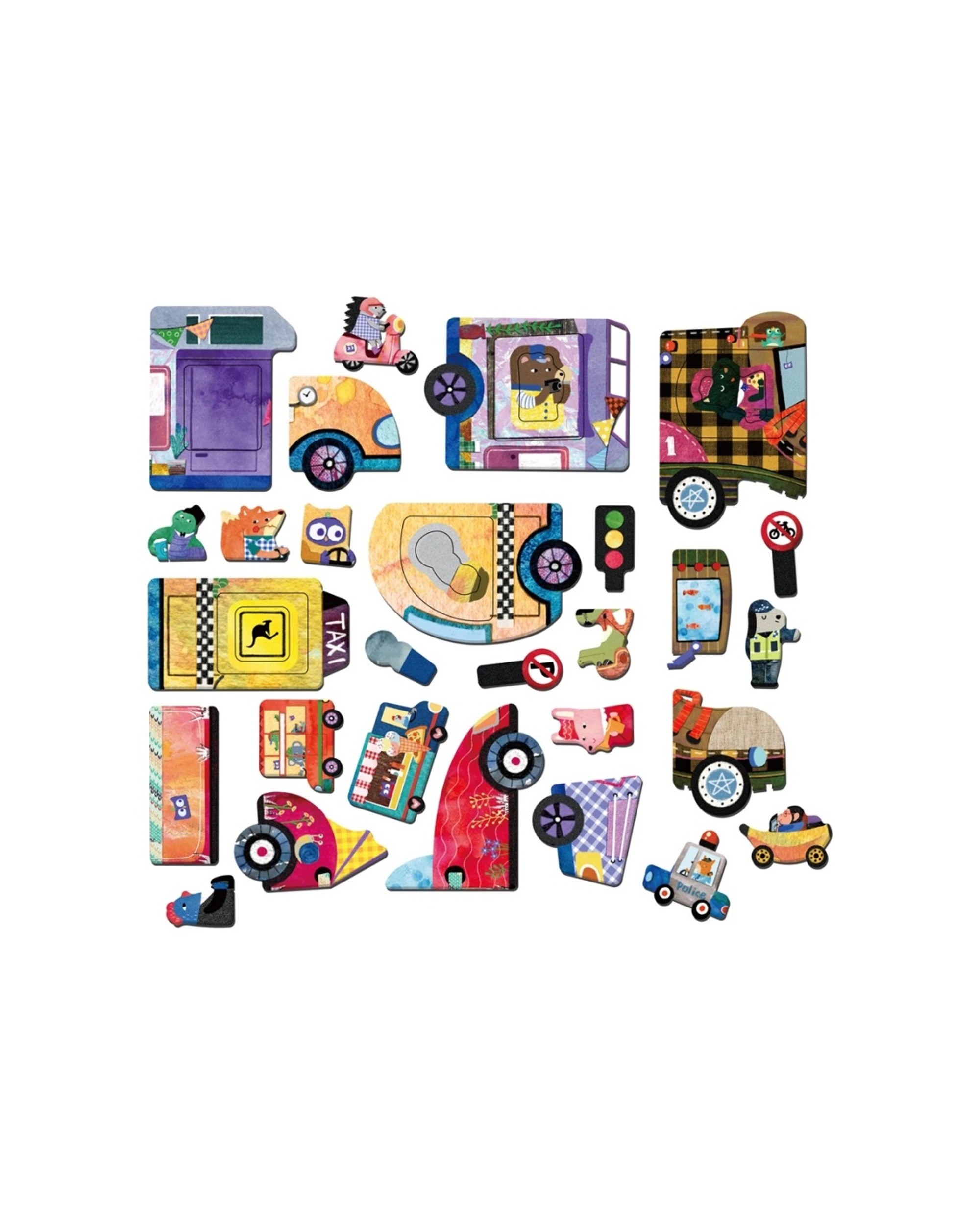 3 Mieredu Travel Magnetic Box Cars Kids Creative Learning Toy Set, 3 of 3