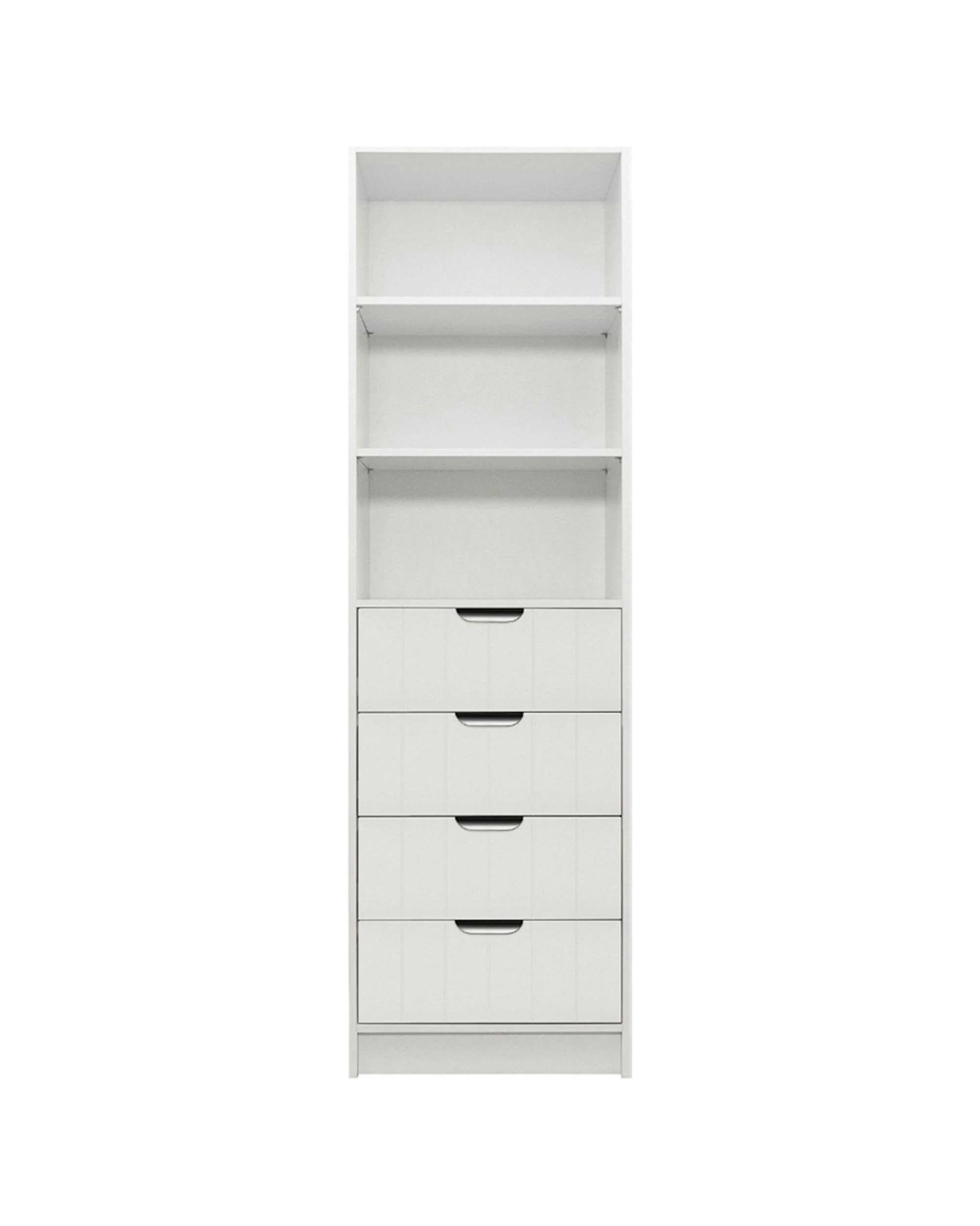 1 European Cabinetry Malmo VJ Panel Walk In Wardrobe Pull Handle - White, 1 of 3
