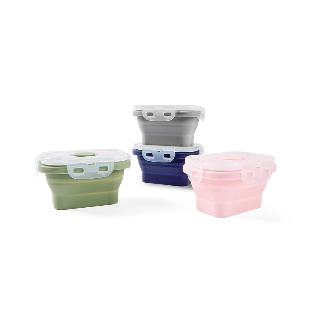 2 4 Piece Collapsible Silicone Snack Containers, 2 of 10