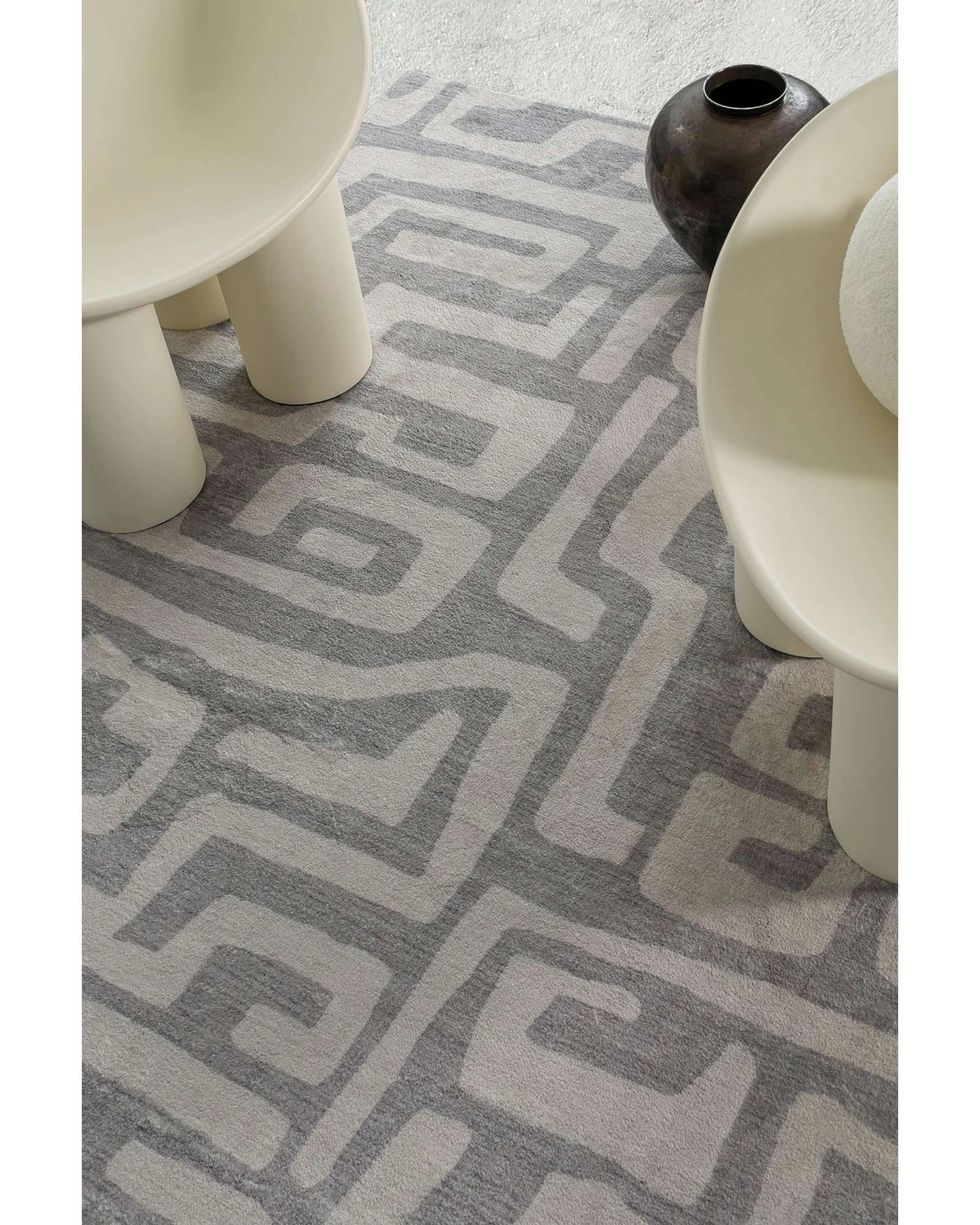 3 Loopsie Alberc Aztec Washable Rug-290cm x 200cm - Grey, 3 of 6