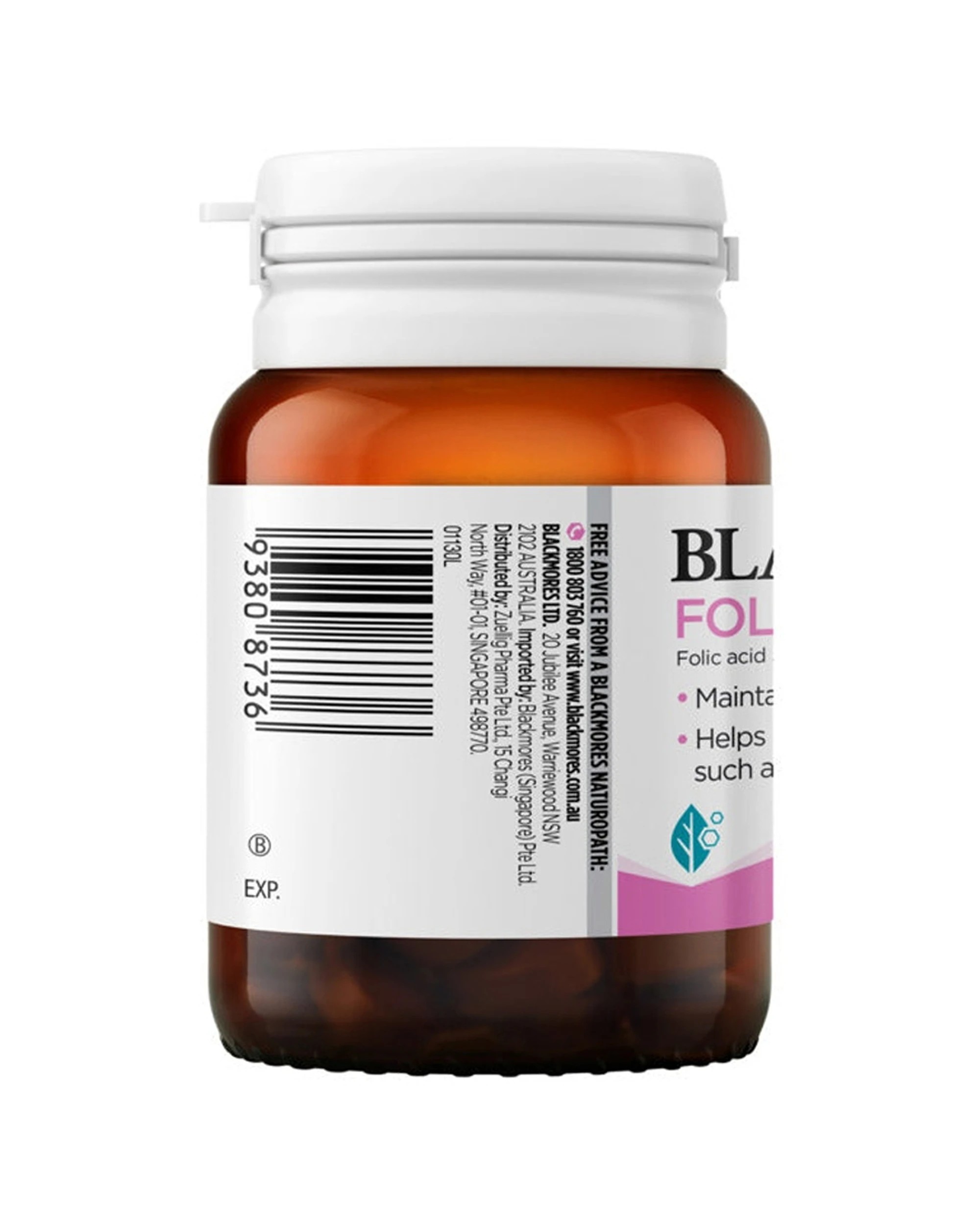 2 Blackmores 90pc Folate 500mcg Tablets Pregnancy Folic Acid Supplement, 2 of 7