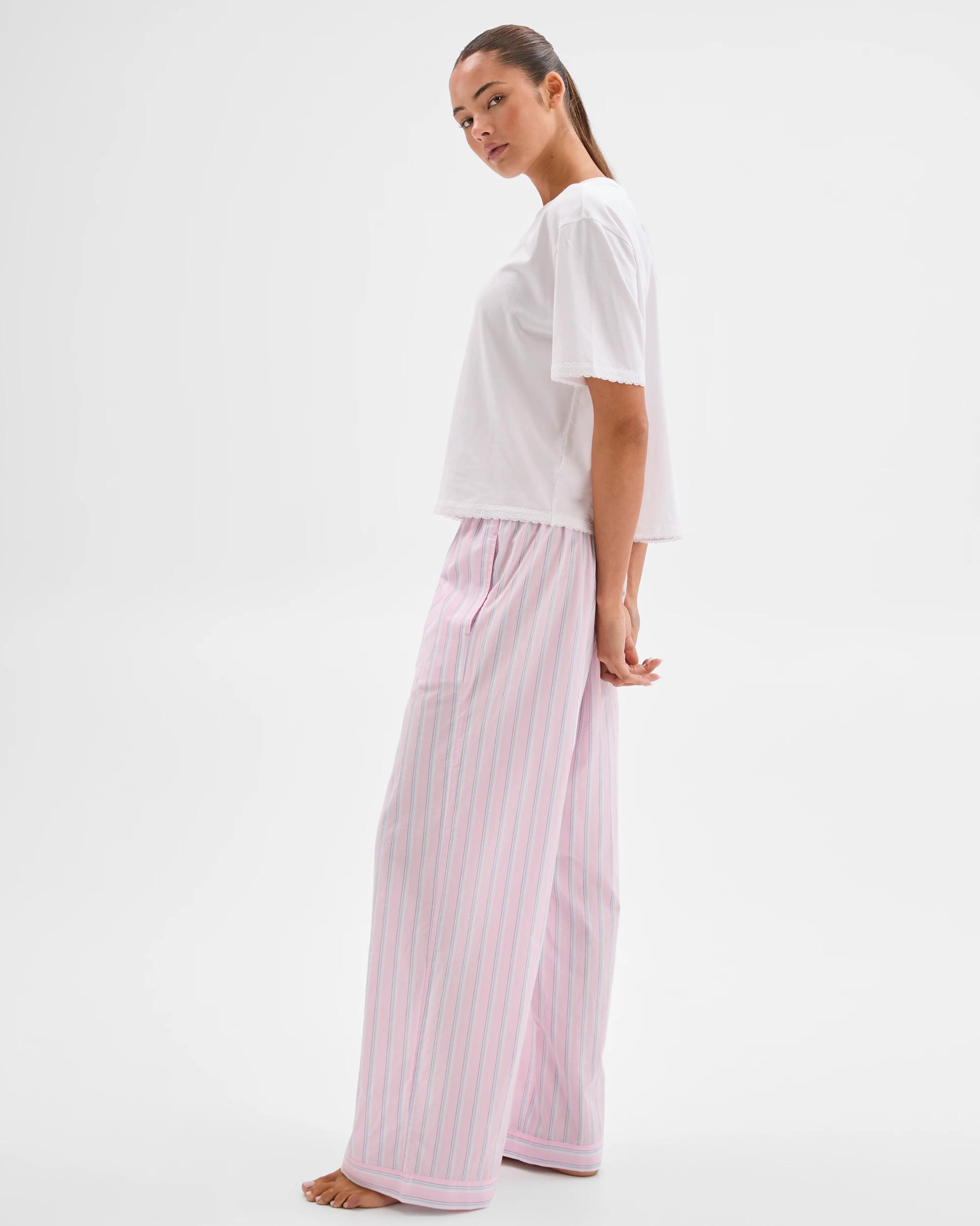 3 Lily Loves Australian Cotton Sleep Pants PINK STRIPE, 3 of 7