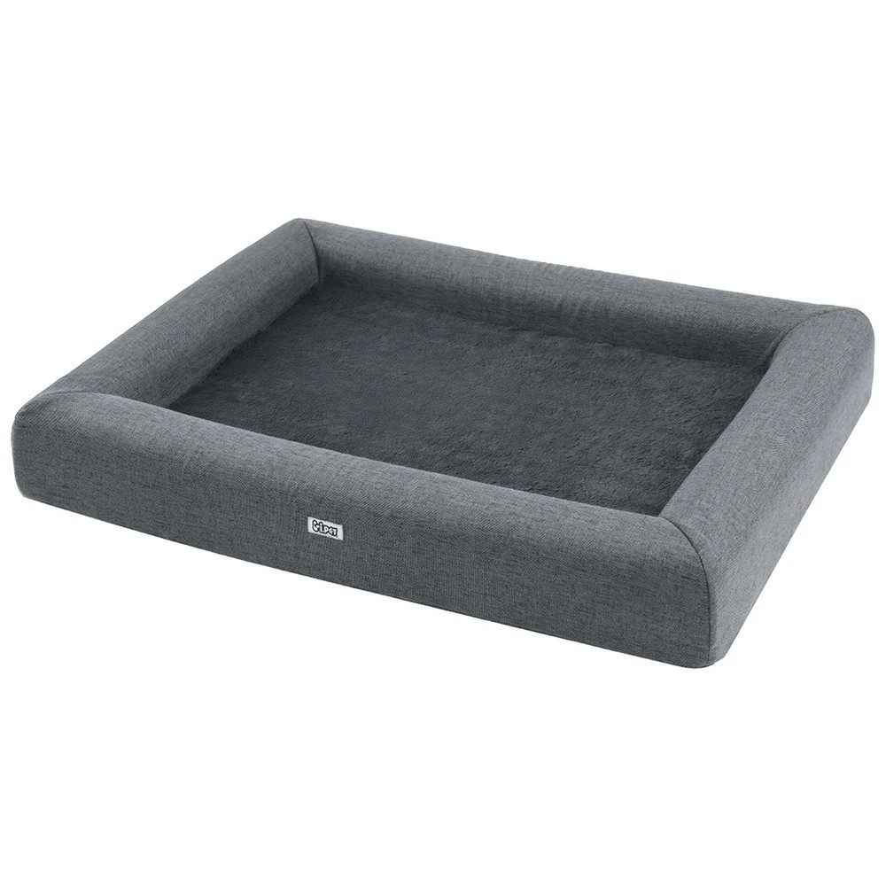 1 i.Pet Pet Bed Dog Cat Large Calming Soft Sofa Cushion Egg Crate Washable - Grey, 1 of 6