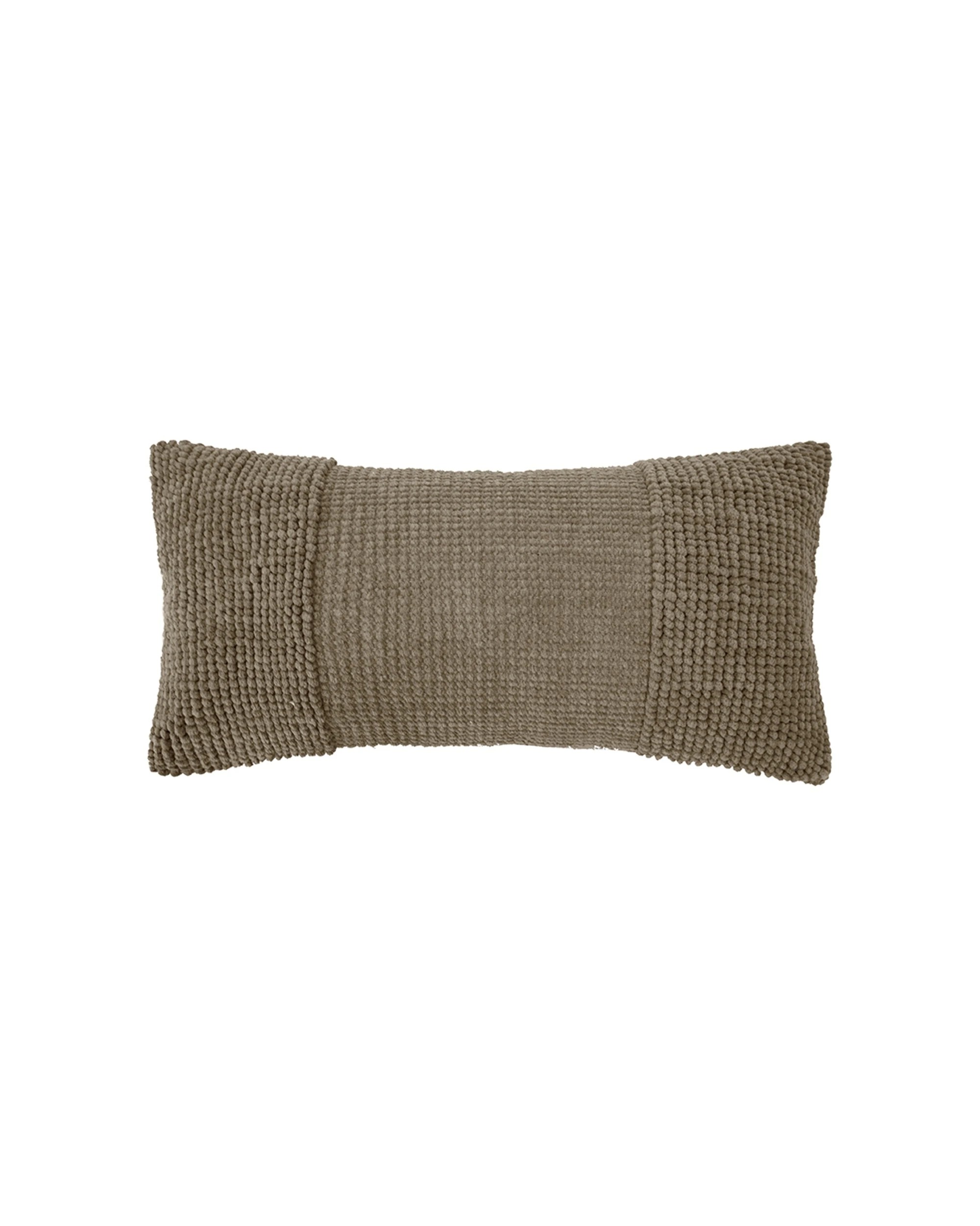 1 Bambury Decorative Rhodes Rectangle Cushion Almond Cotton Woven - Beige, 1 of 5
