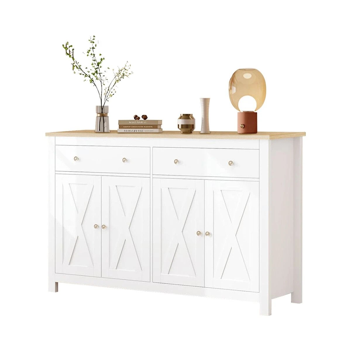 5 Ausway Sideboard Buffet Cabinet Cupboard Side Console Table, 5 of 6