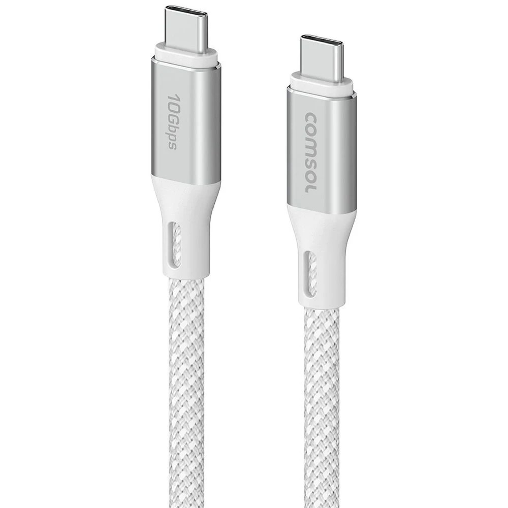 1 Comsol USB-C Cable 10Gbps 2m White, 1 of 4