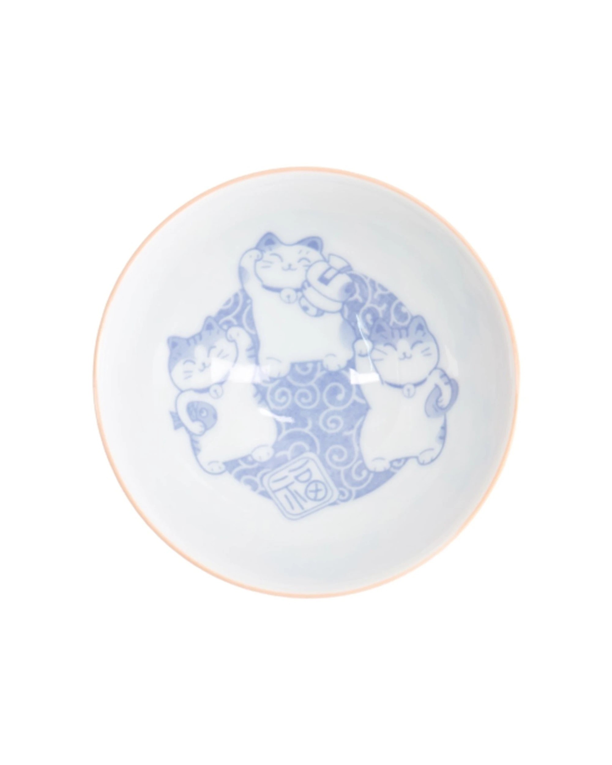 4 Tokyo Design 2PK Kawaii Rice Bowl Neko Cat Ceramic Tableware 11.5cm Fish - Pink, 4 of 4
