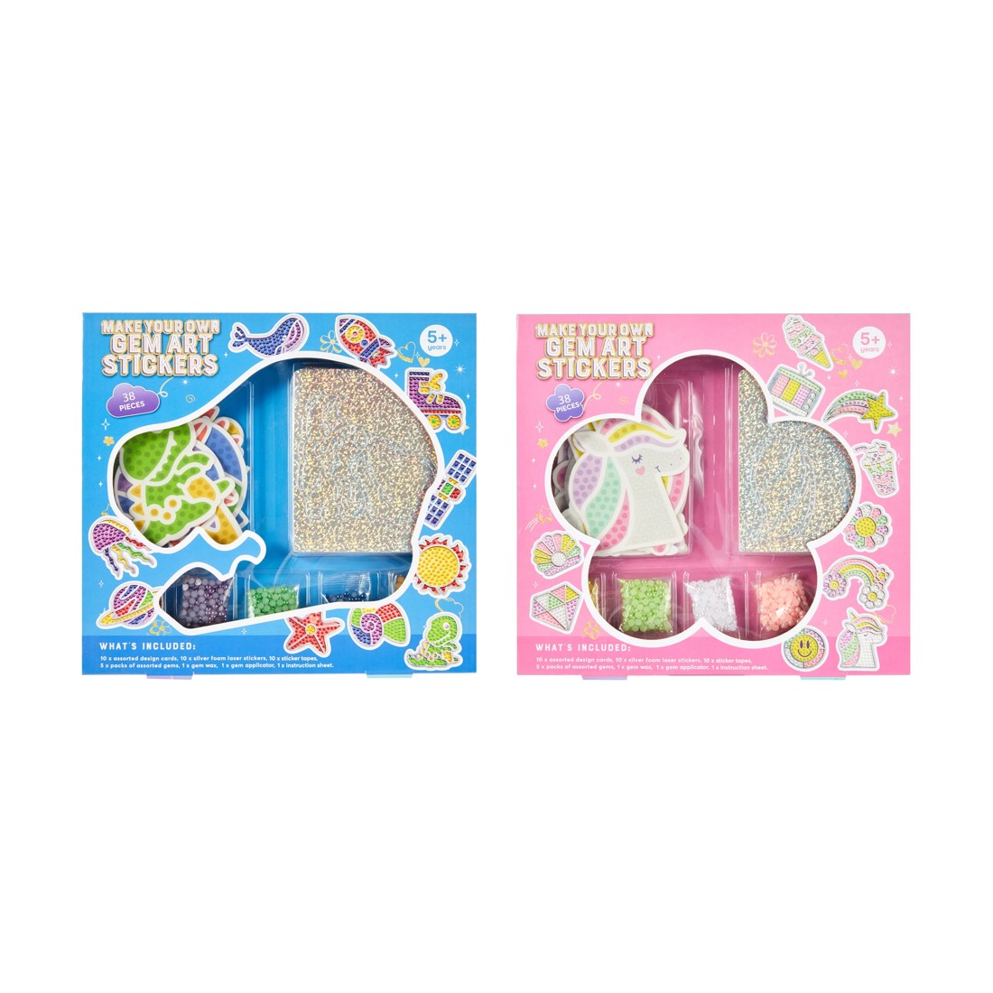 1 38 Piece Make Your Own Gem Art Stickers - Assorted, 1 of 3