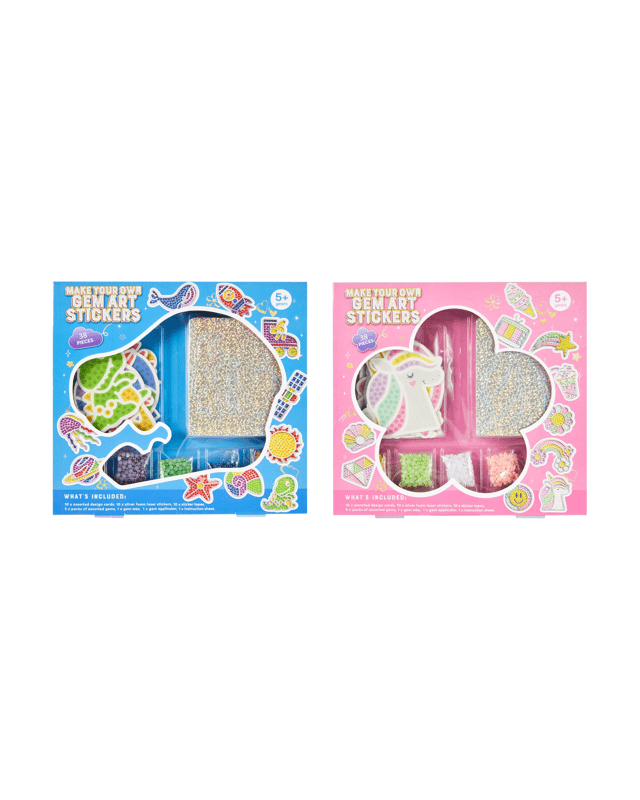38 Piece Make Your Own Gem Art Stickers - Asso
