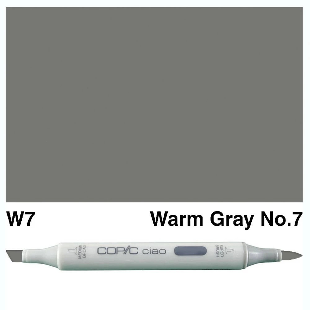 3 Copic Ciao Dual Nib Marker W7 Warm Gray No.7, 3 of 3