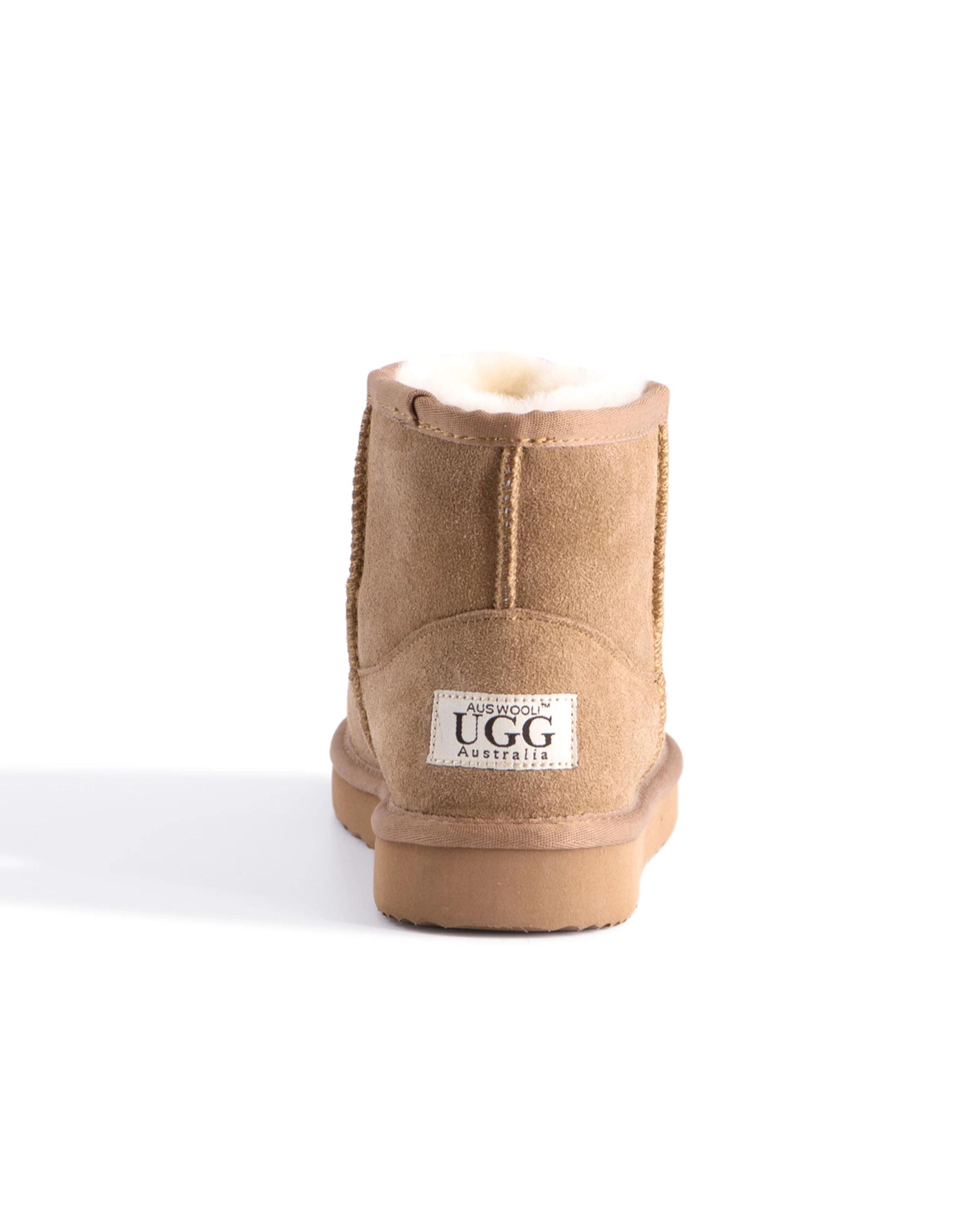 3 AUS WOOLI UGG Short Sheepskin Ankle Boots TAN, 3 of 8