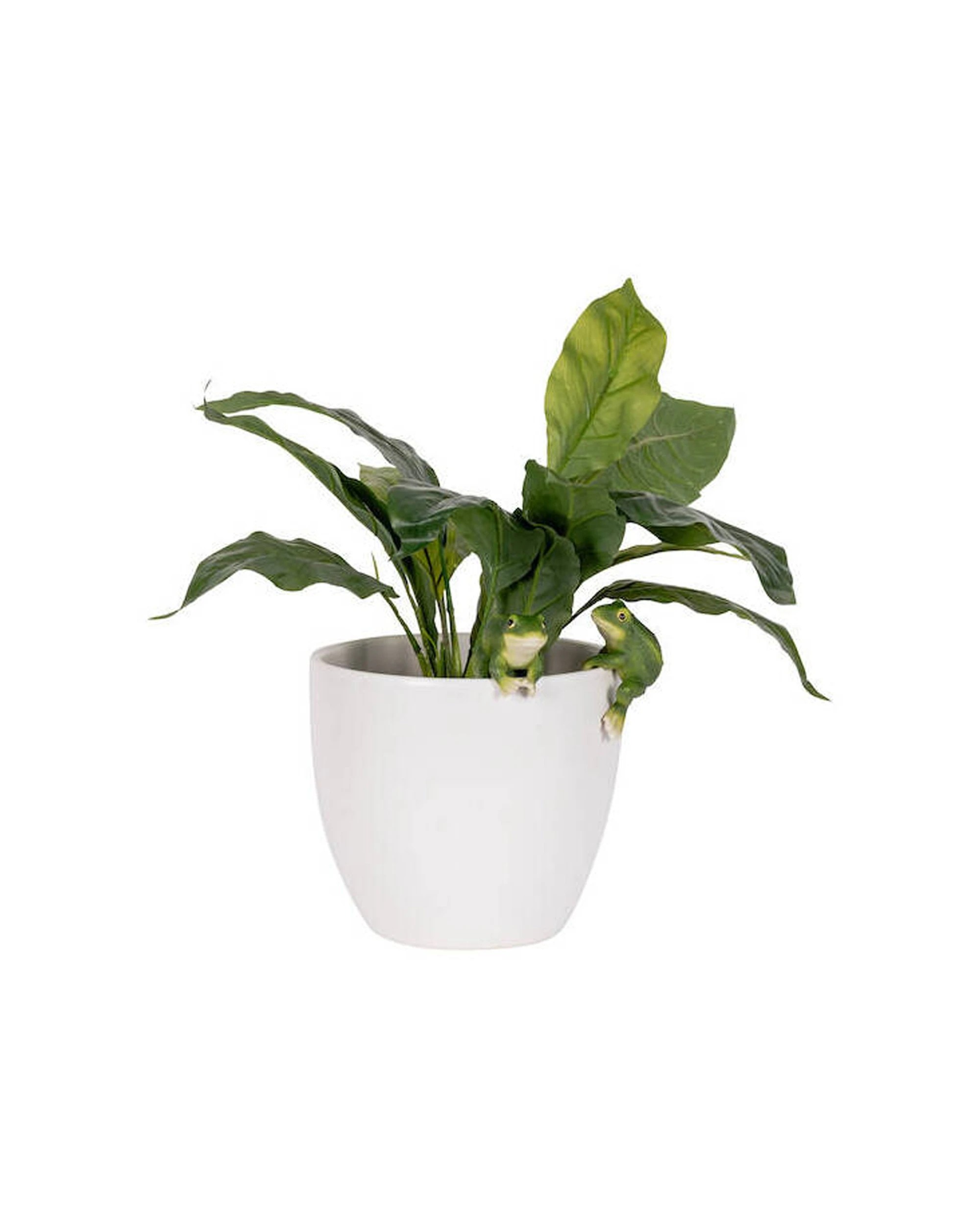 3 Alfresco Polyresin Fixed Gap Frog Pot Sitters Home Plant Pot Decor - Multi, 3 of 3