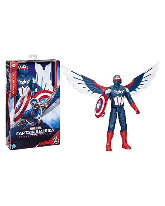 Marvel Captain America Brave New World Deluxe Captain America Titan Hero Action Figure