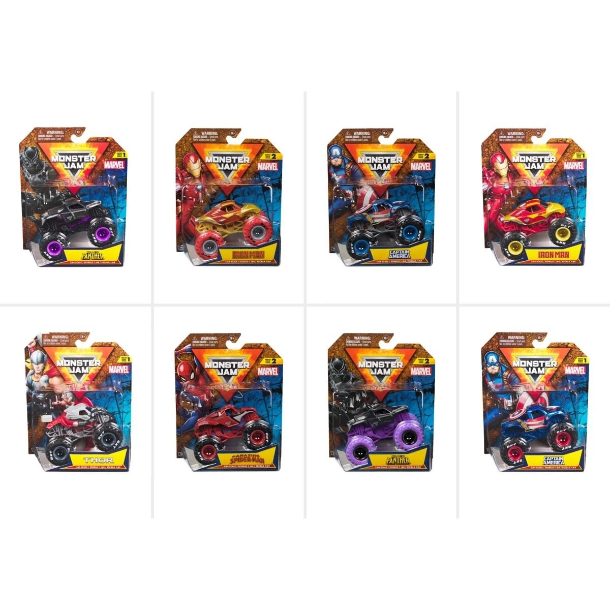 1 Monster Jam Marvel 1:64 Scale Truck - Assorted, 1 of 8