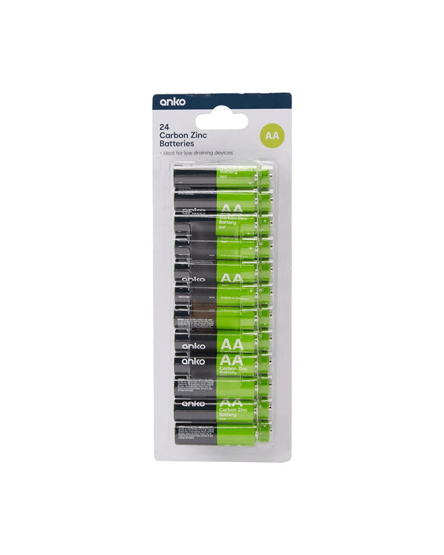 AA Carbon Zinc Batteries - Pack o