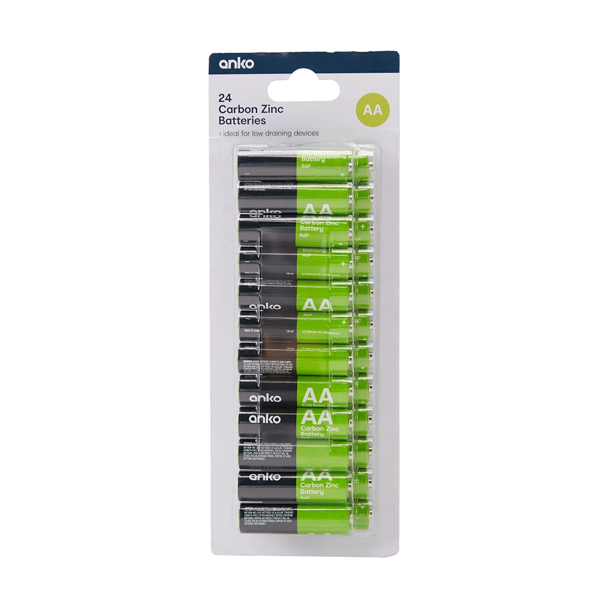 1 AA Carbon Zinc Batteries - Pack of 24, 1 of 8