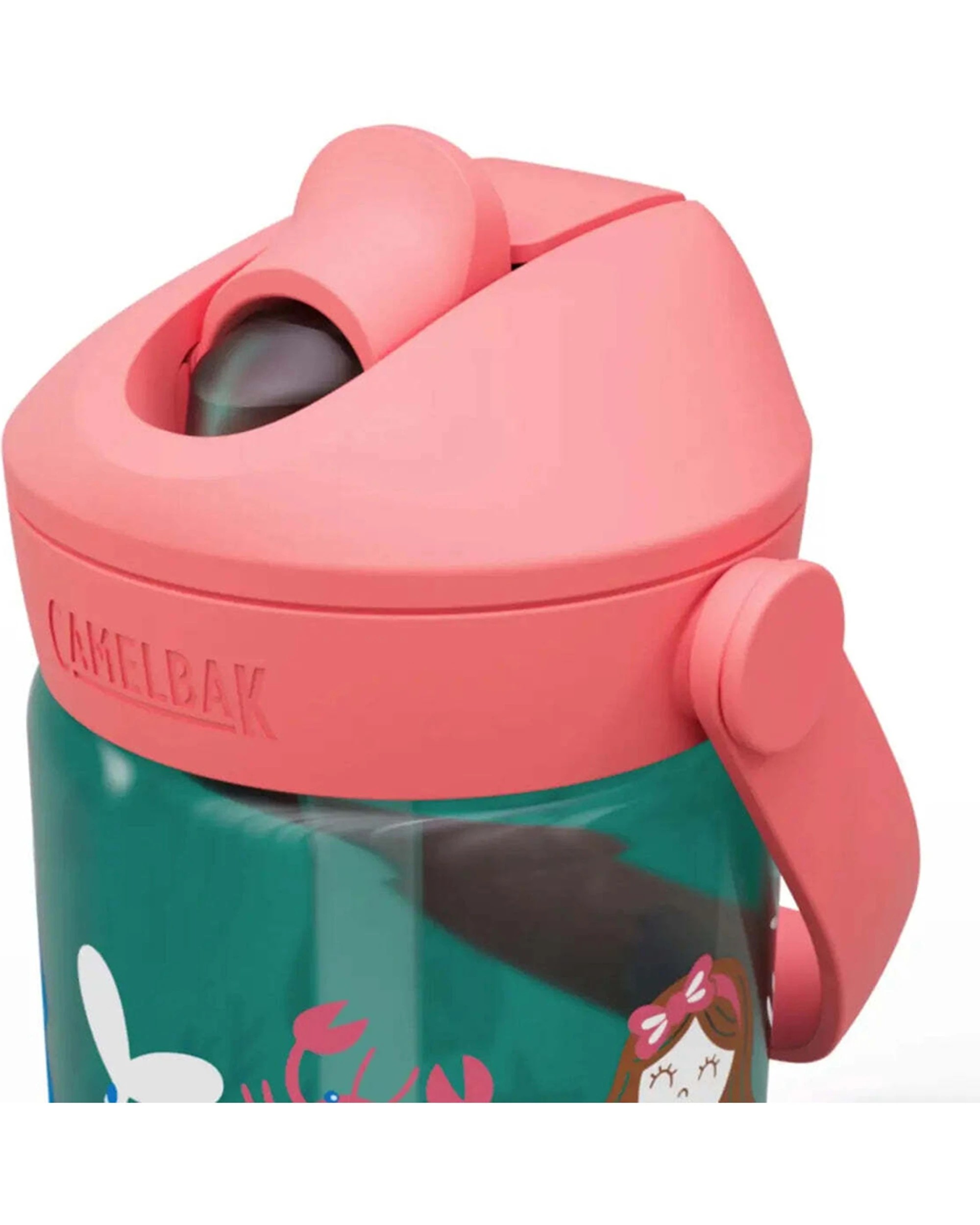 4 CamelBak Kids Thrive Flip Straw 400ml Drink Bottle Leakproof Mermaid Friends - Green, 4 of 4