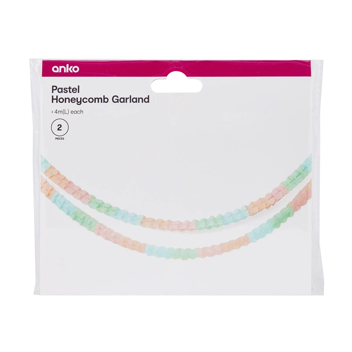 6 2 Piece Pastel Honeycomb Garlands, 6 of 7