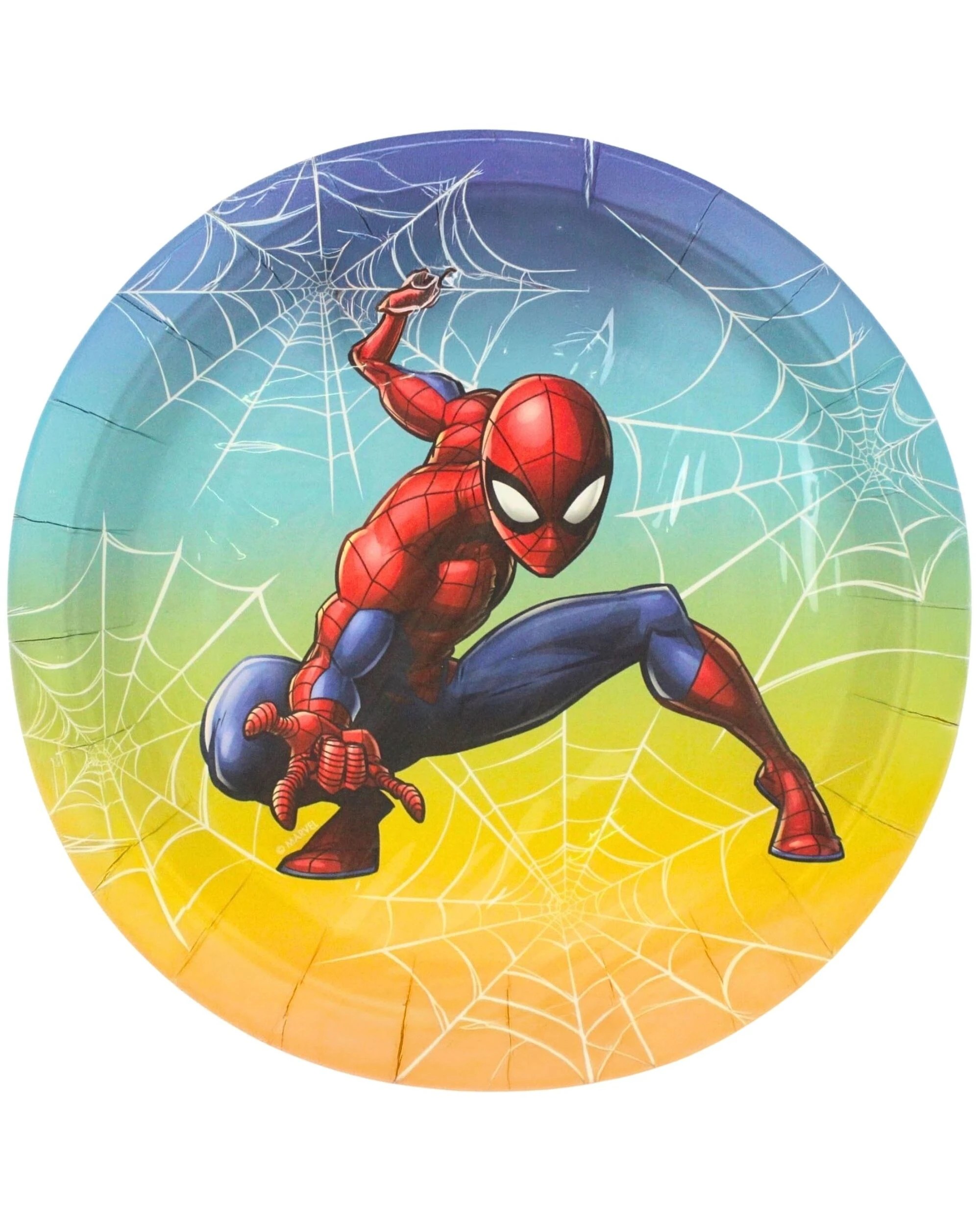 1 Artwrap Spiderman Party Hero Large Paper Plates Pack of 8 - Blue, 1 of 3