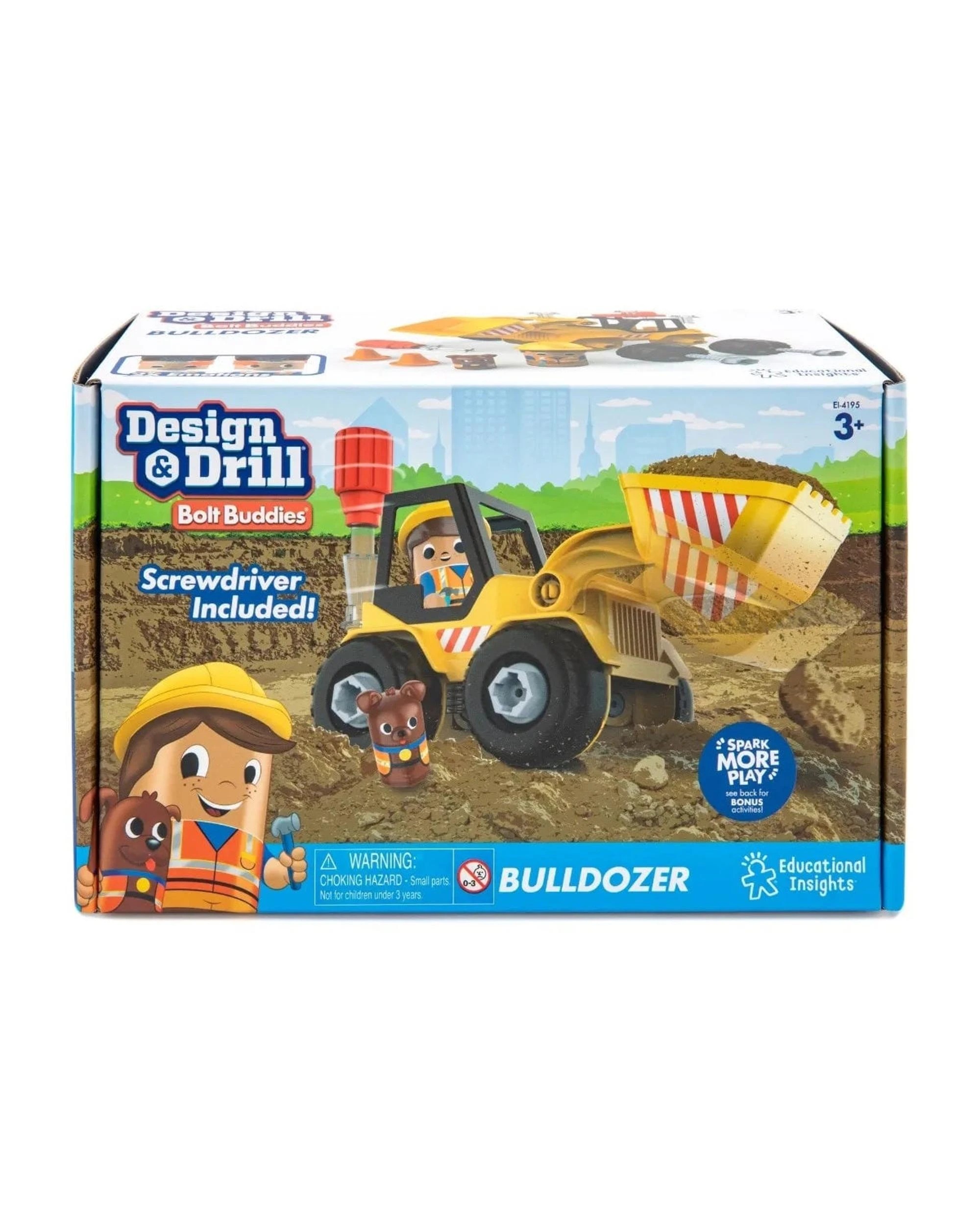 3 Educational Insights Design and Drill Bolt Buddies Bulldozer, 3 of 10