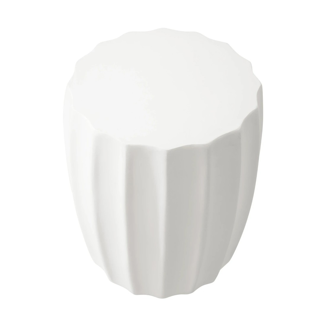 6 Oikiture Side Table End Stool Coffee Bedside Stand Stone Outdoor Indoor
 - White, 6 of 10