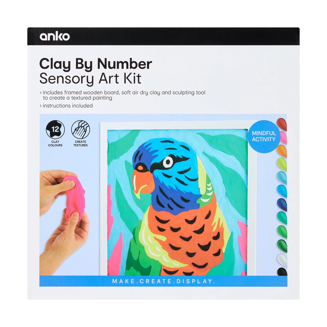 1 Clay by Number Sensory Art Kit - Parrot, 1 of 3
