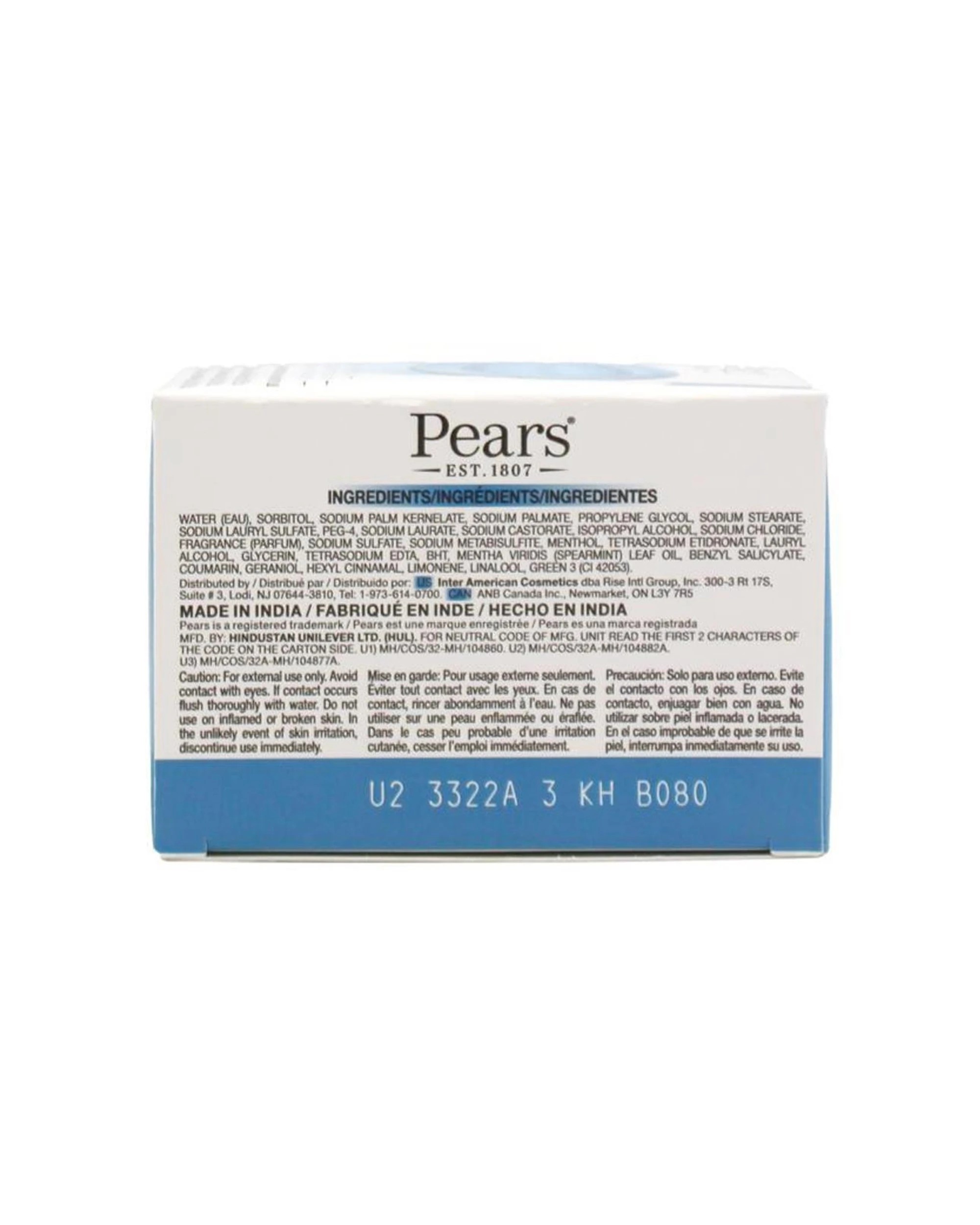4 Pears 12 x 3pc Pure Gentle Bar Soap 75g With Extracts - Blue, 4 of 5