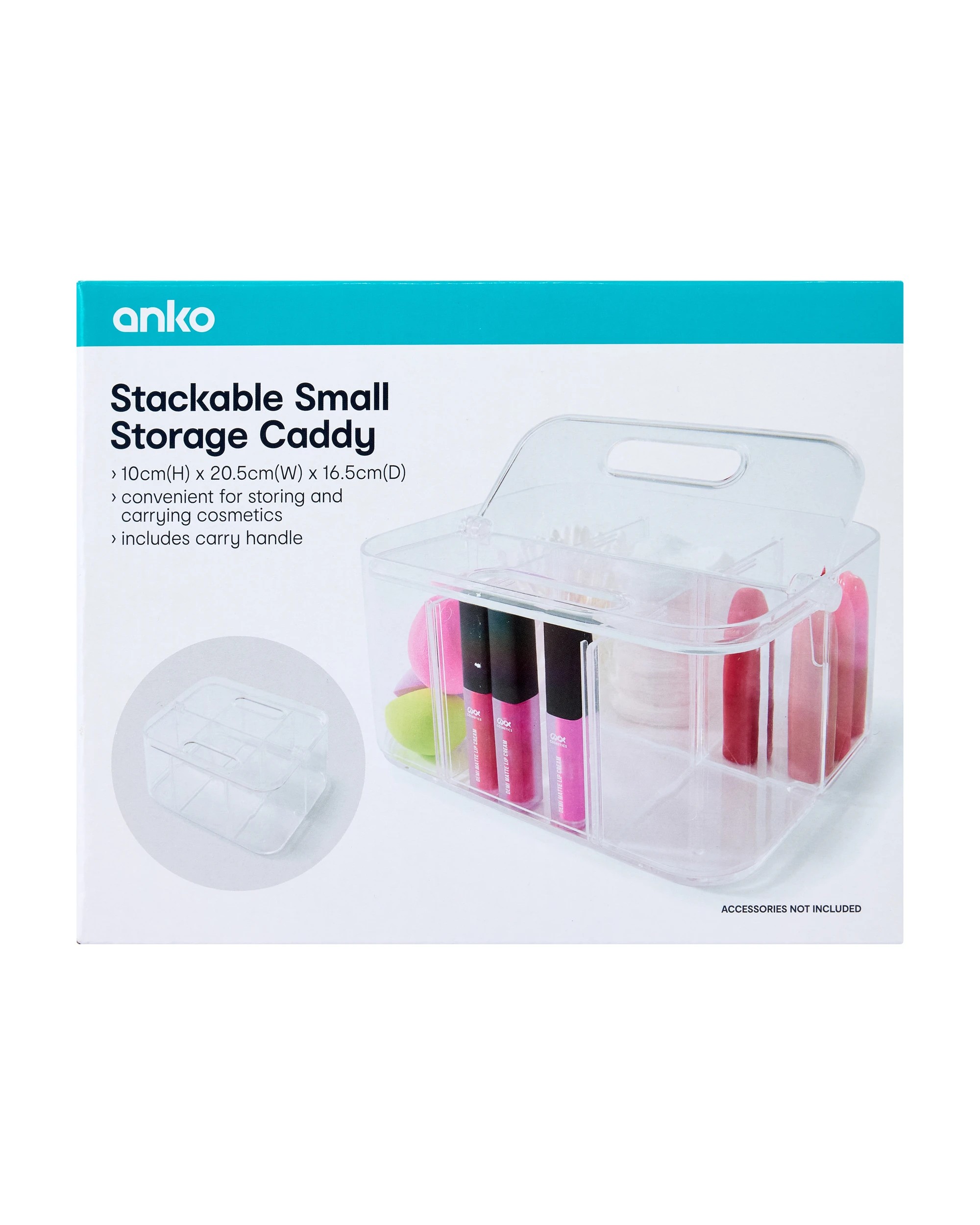 10 Stackable Small Storage Caddy - Clear, 10 of 10