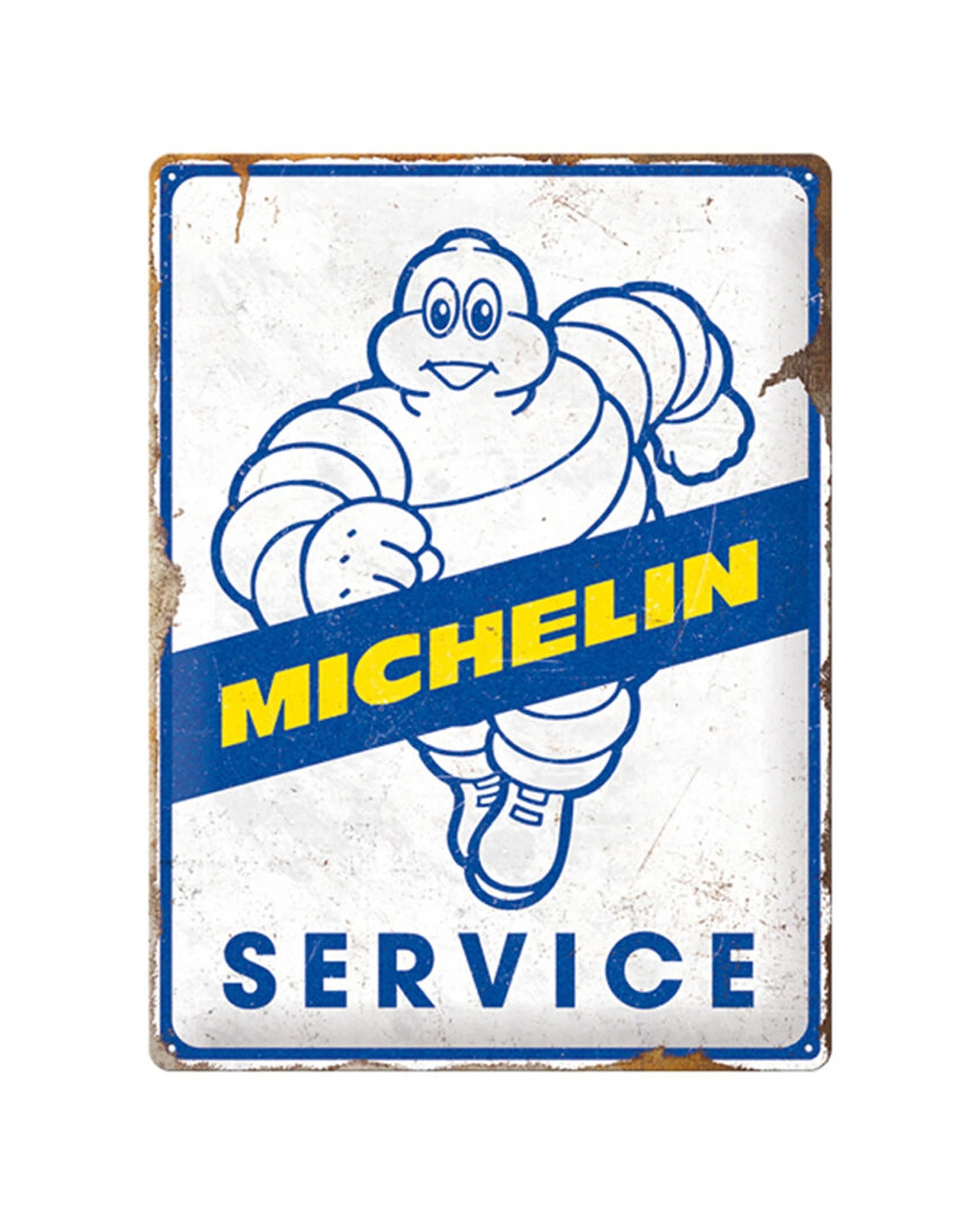 1 Nostalgic-Art Large 30x40cm Metal Wall Art Sign Plaque - Michelin Service - Multi, 1 of 1