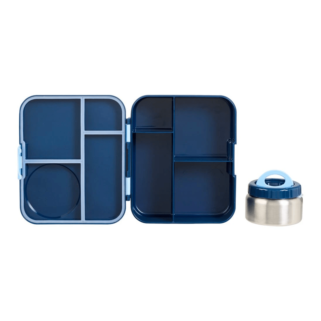 2 Studymate Large Bento Box and Thermos Navy, 2 of 4