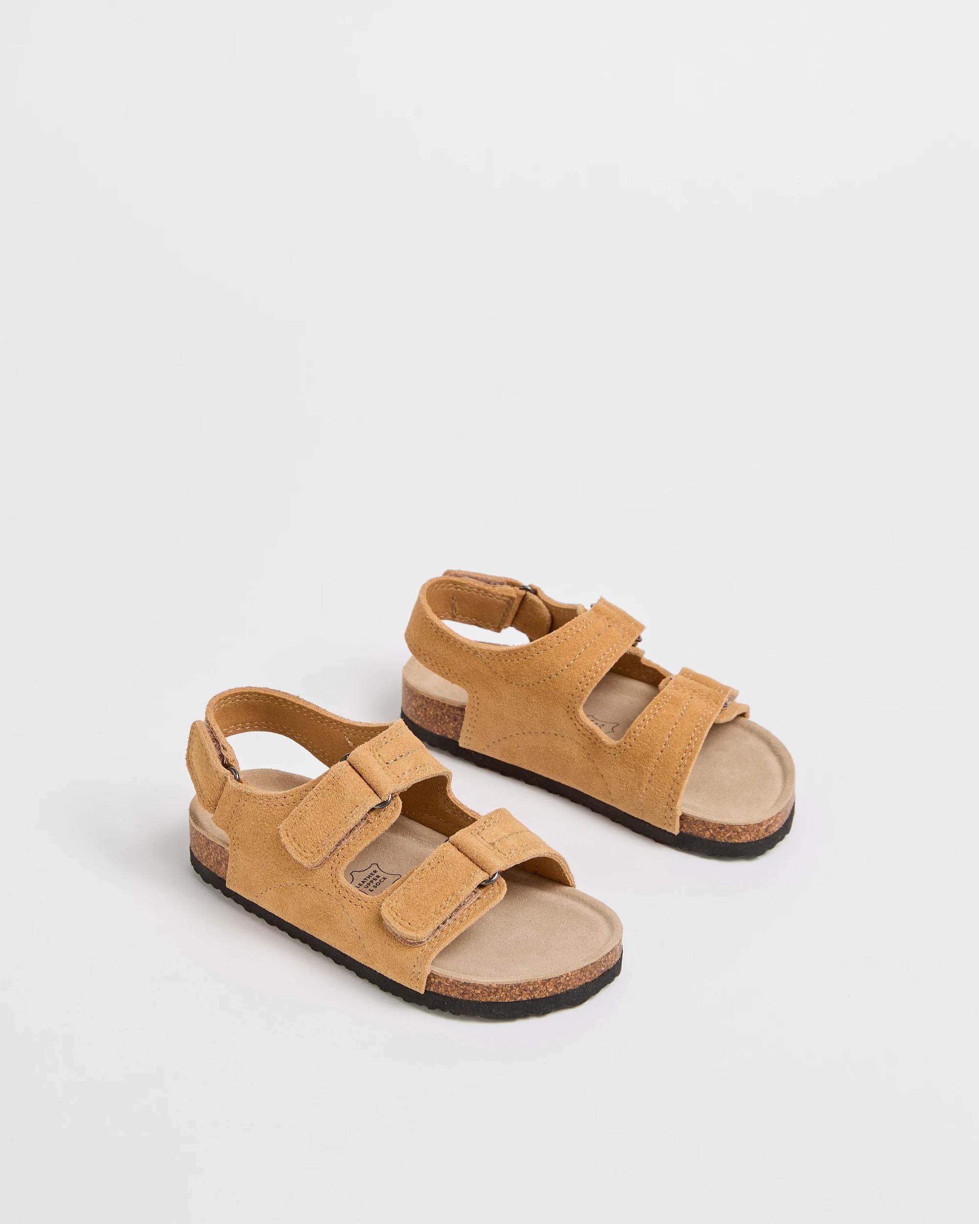 2 Disney Stitch Suede Leather Moulded Cork Sandals CHESTNUT, 2 of 3
