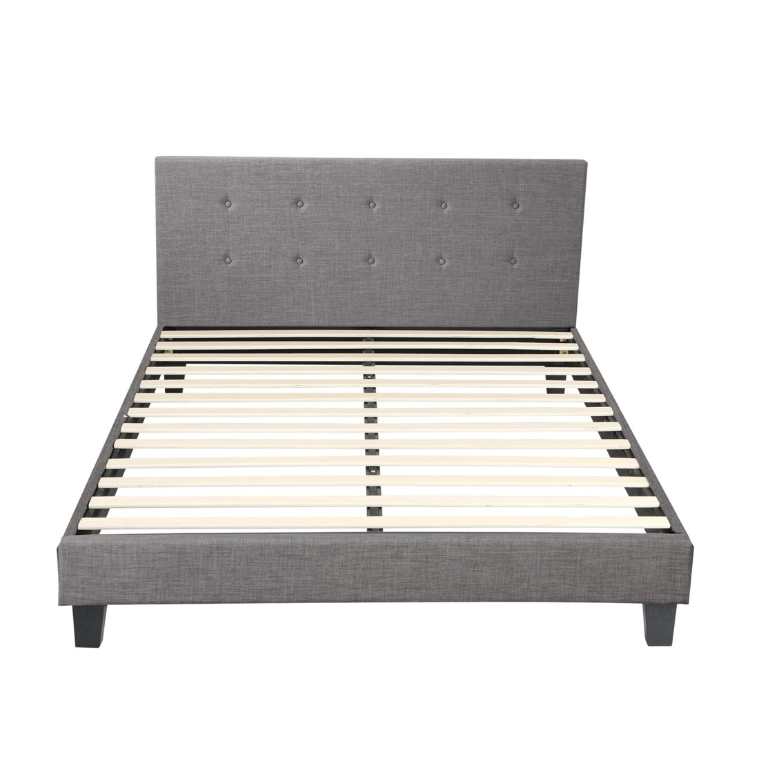 8 Oikiture Double Bed Frame Bed Platform
 - Grey, 8 of 10