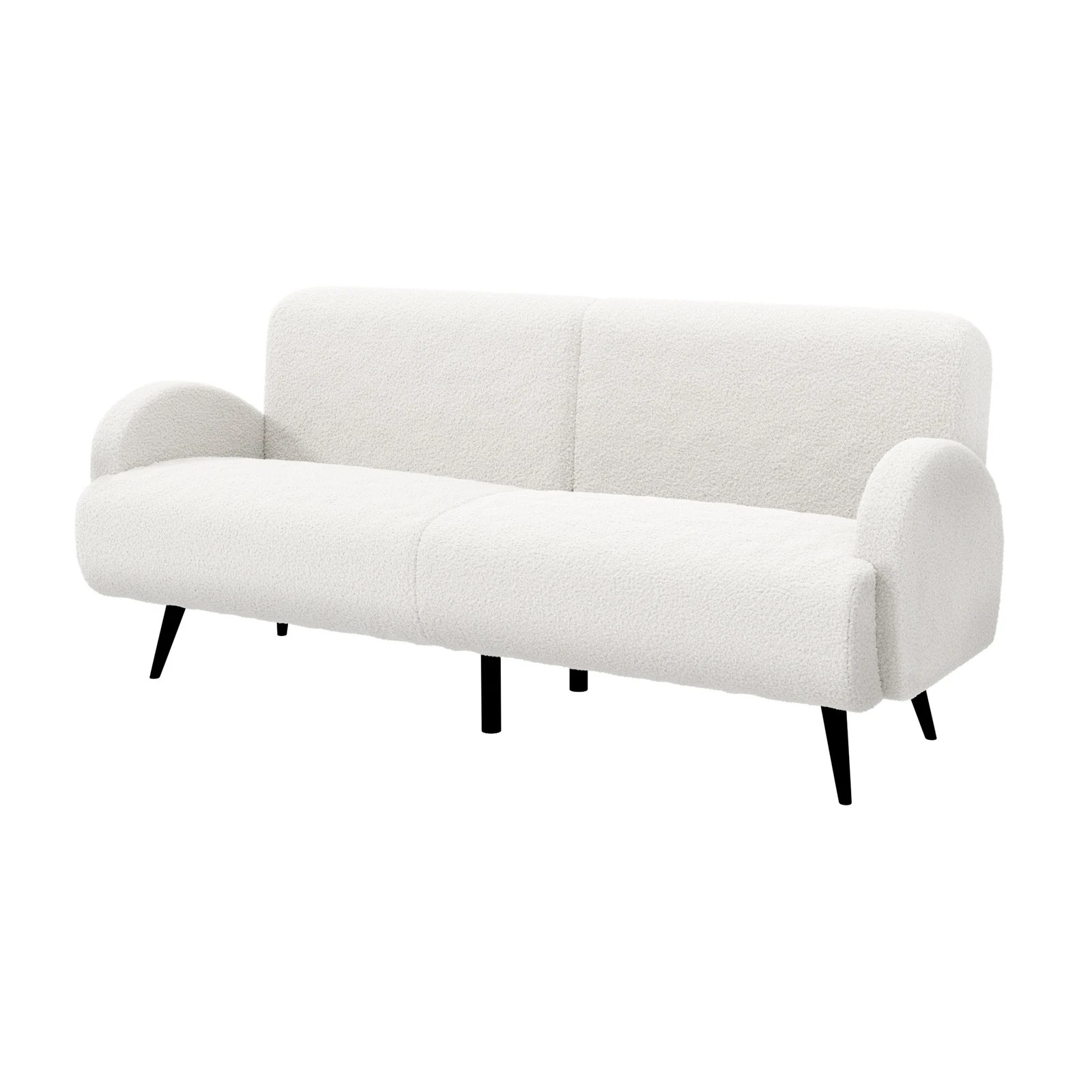 7 Oikiture Boucle Sofa Luxury 3 Seater Couch Fleece Chair Office Lounge
 - White, 7 of 10